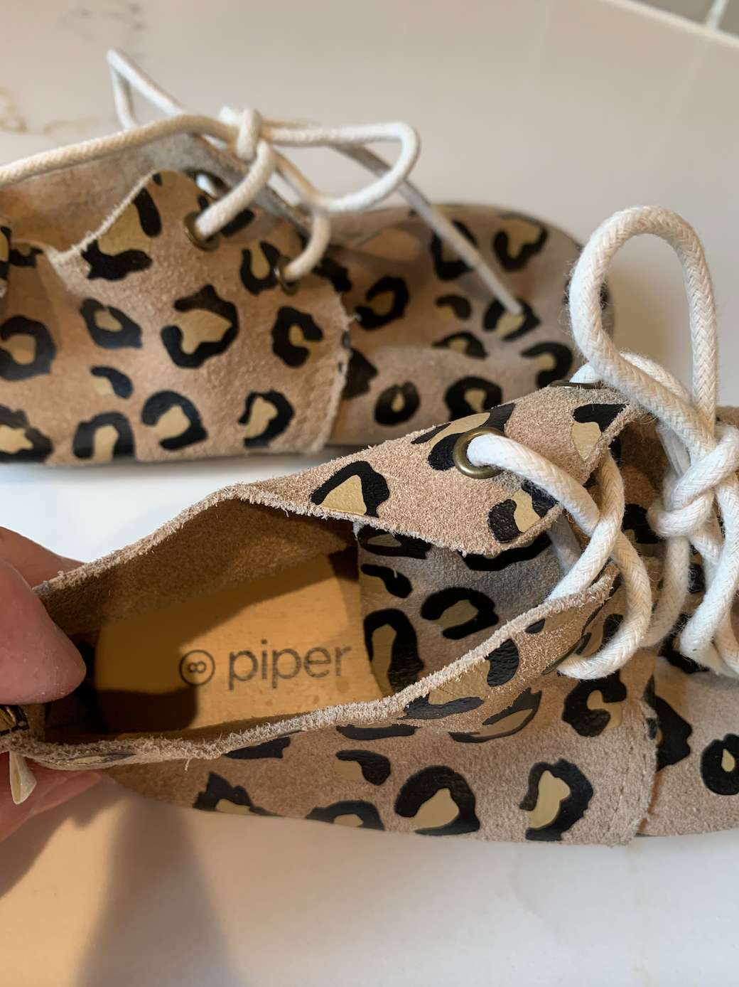 C8 Piper Finn Suede leather Cheetah print shoes; Retails $80 USD, Shoes 8 (Toddler:2-4yr)