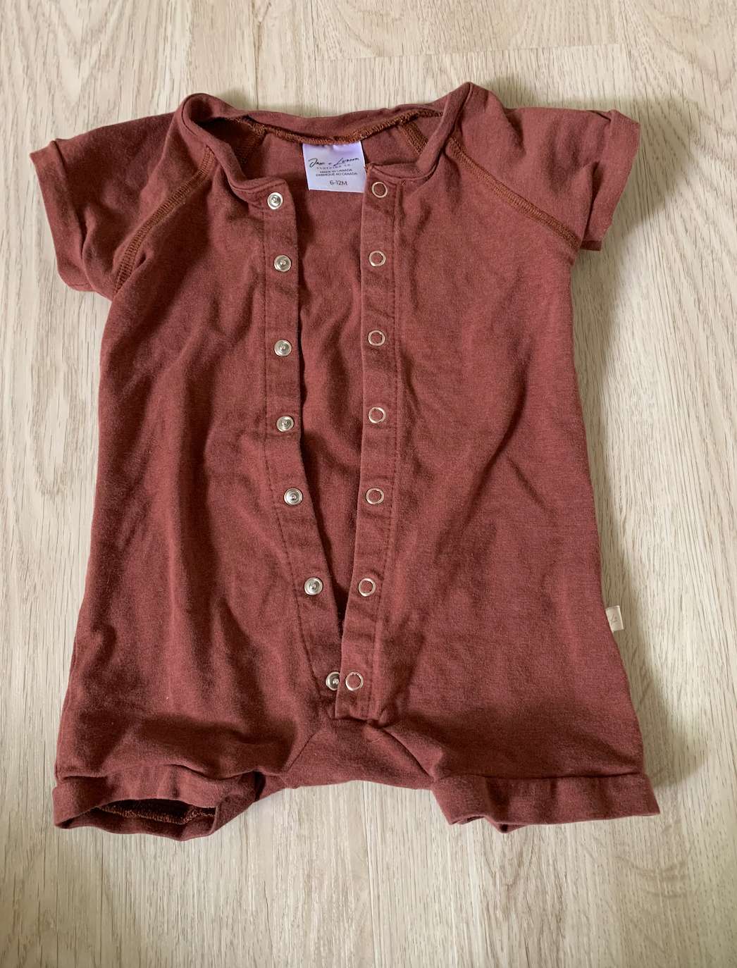 Jax & Lennon 6-12m red shorts romper , Kids 12 Month (9-12M)