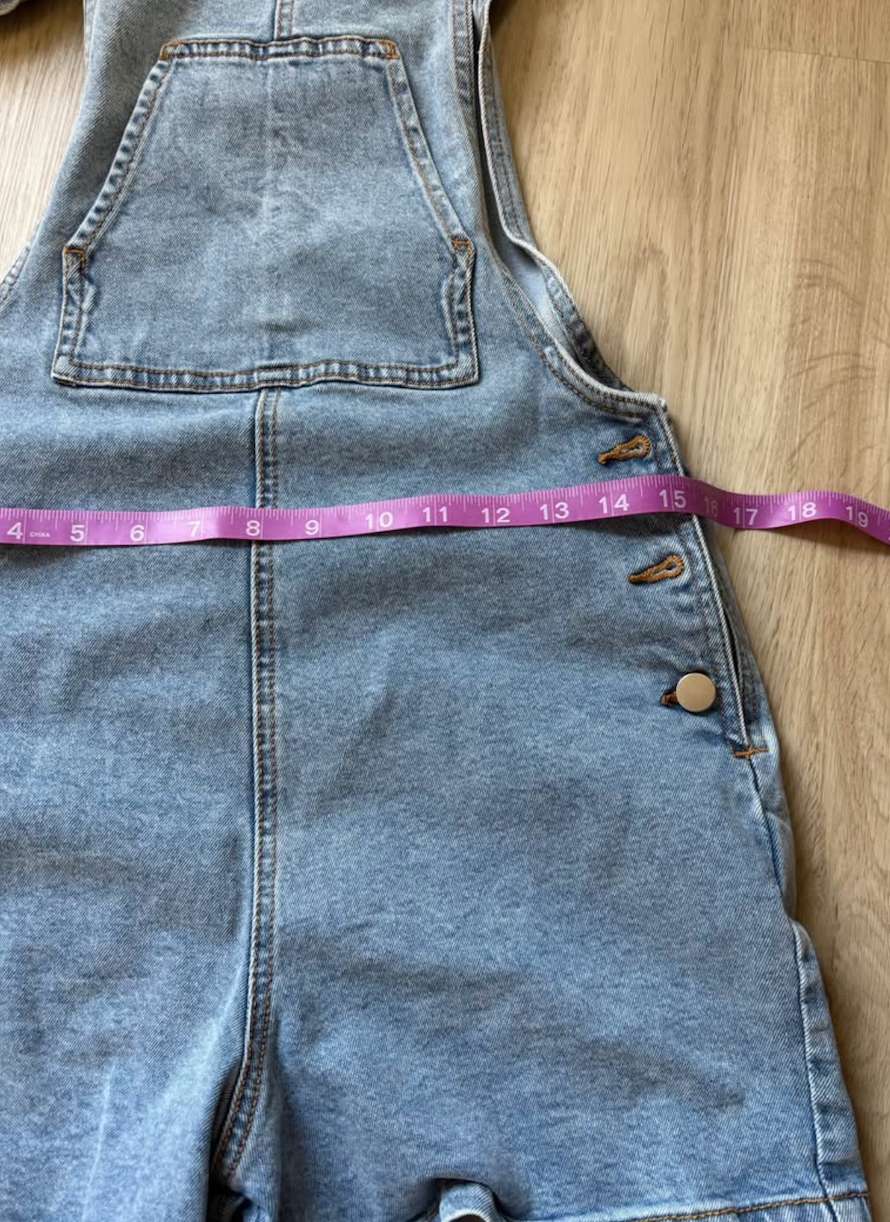 Overall Jean Shorts , Kids 16