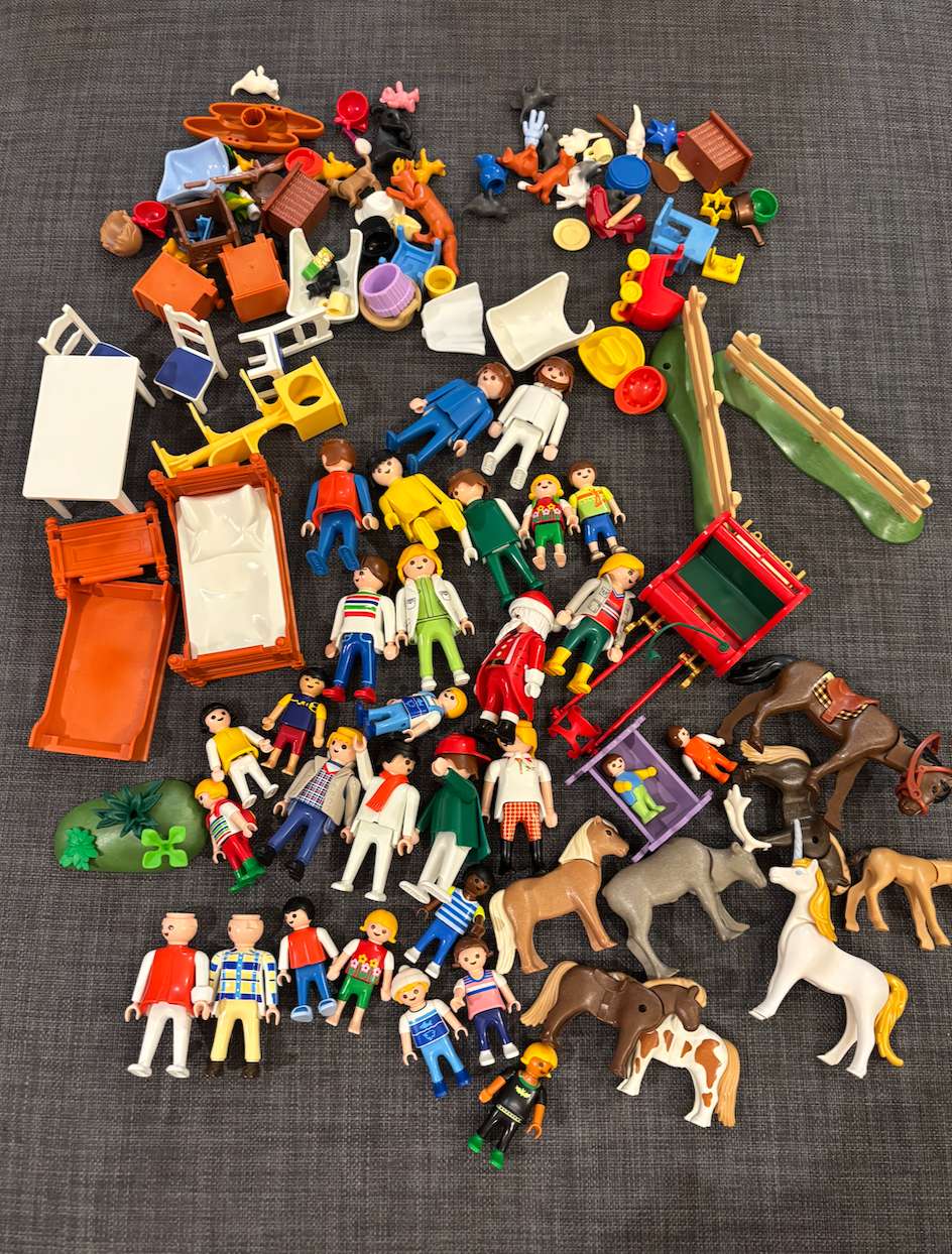 Vintage Playmobil; figures, animals, accessories