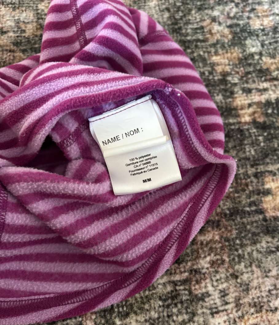 MEC purple striped balaclava