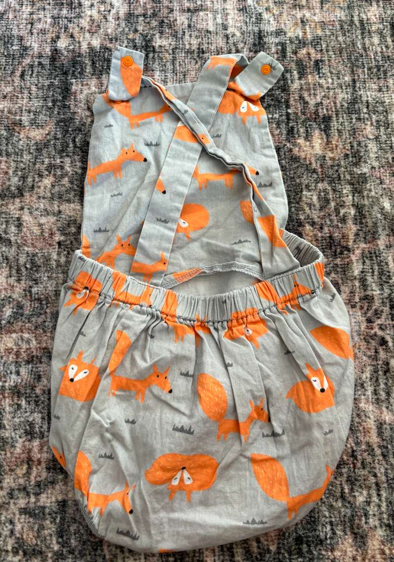 Fox cotton bubble romper , Kids 12 Month (9-12M)