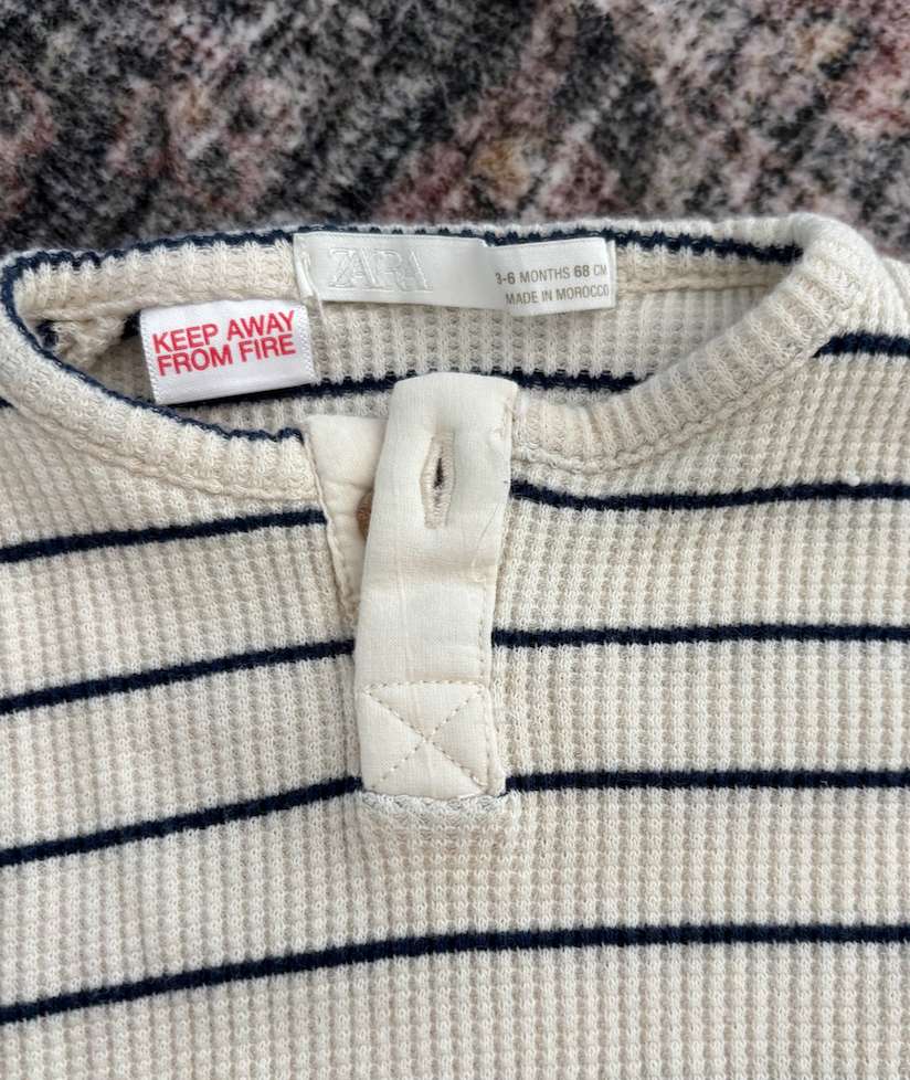 Zara striped shorts set (fits large) , Kids 6 Month (3-6M)