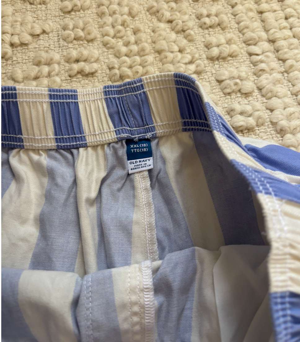 Striped cotton shorts , Kids 18