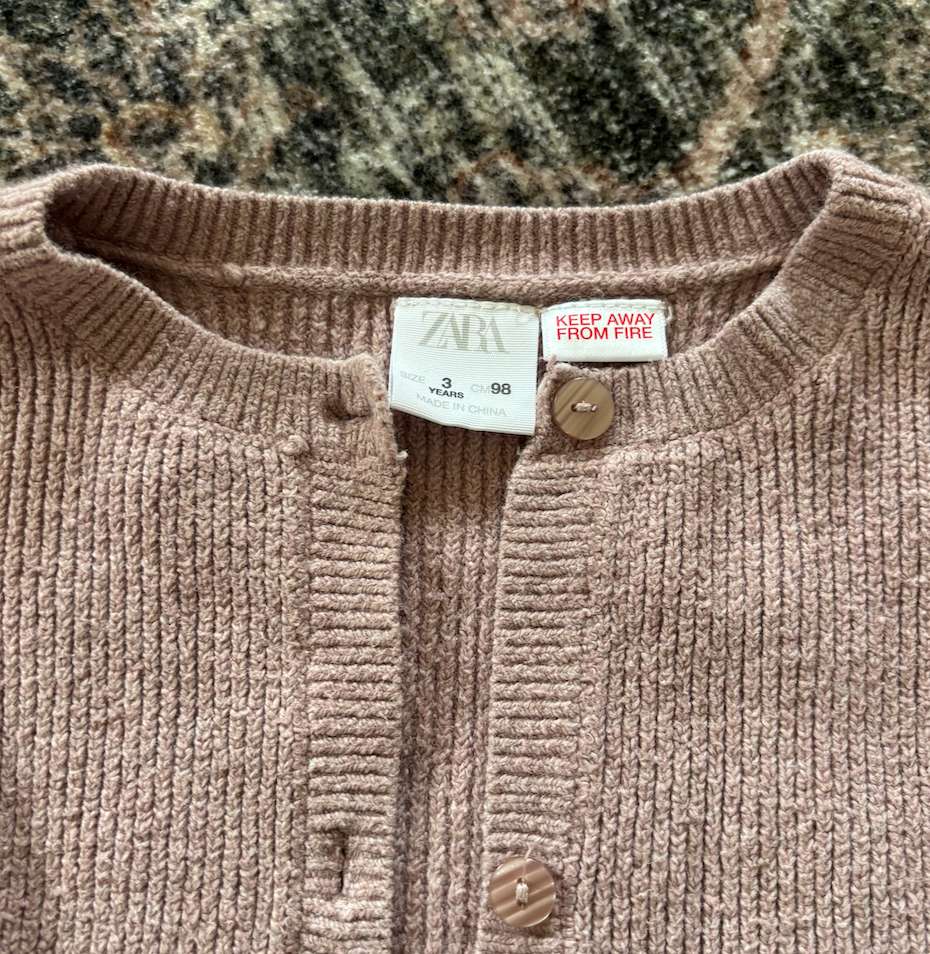 Pink Zara knit sweater , Kids 3T