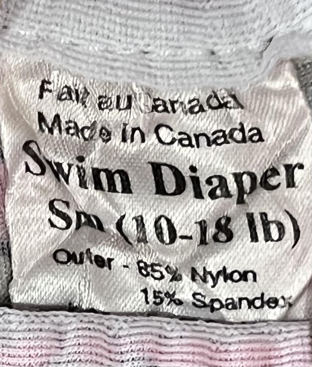 VGUC, Mother-ease swim diaper, size S (Small) 10-18 lbs, Sea shell pattern