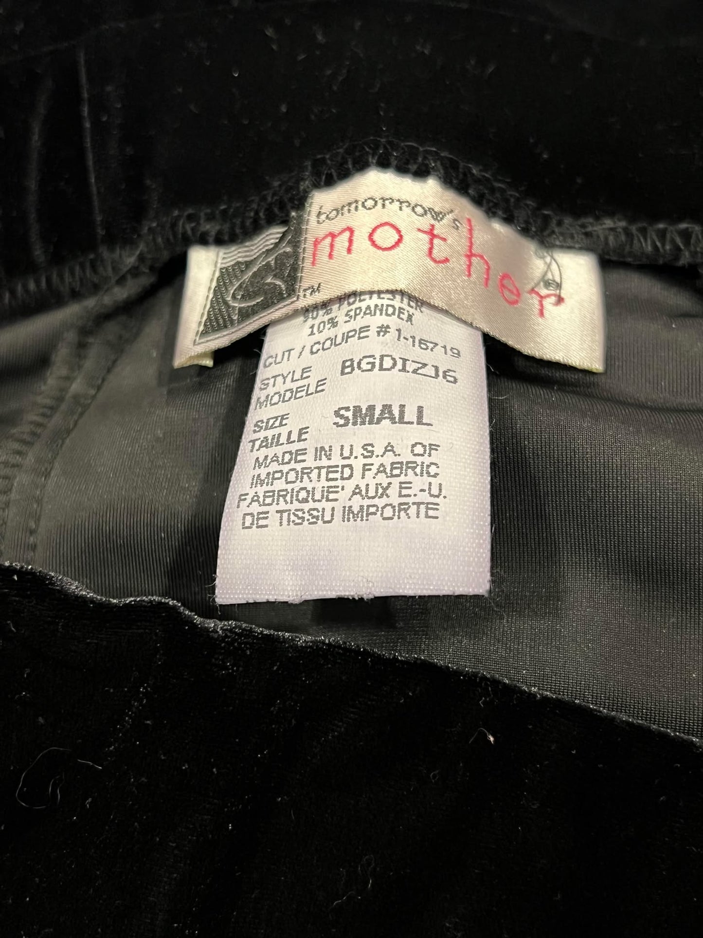 VGUC, Black Stretch Velvet Maternity Skirt from Tomorrow’s Mother, size Small, Maternity S (4-6)