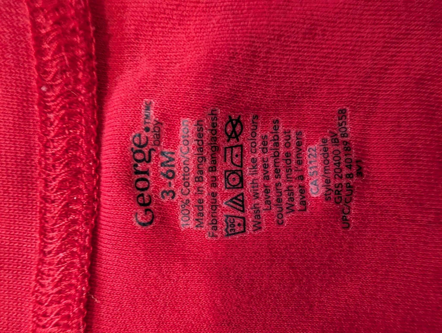 George Heart Print Sleeper - 3-6M, Kids 6 Month (3-6M)