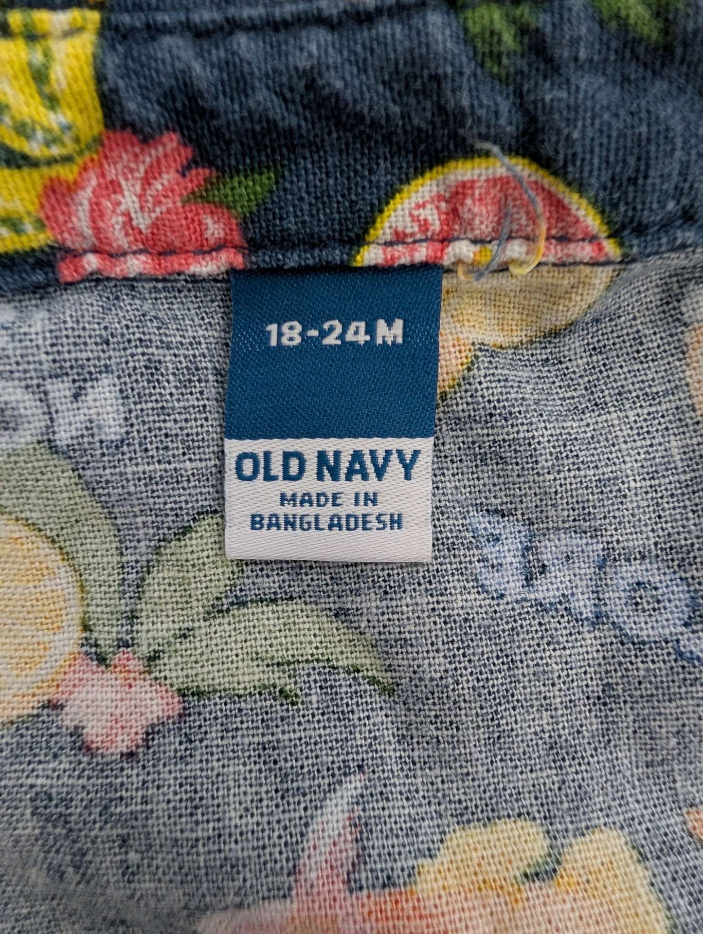 Old Navy Tropical Print Shirt - 18-24M, Kids 24 Month (18-24M)