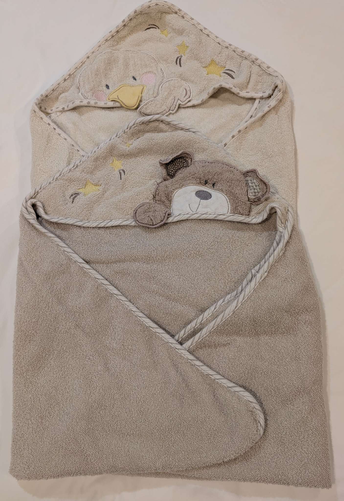 2 Baby Towels, Duck & Bear Hoods