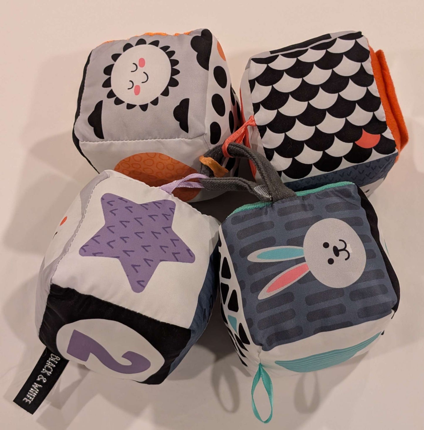 Clementoni Baby Black & White Soft Activity Cubes