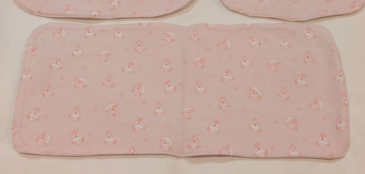 2 Bibs, One Burppad, Baby Girl, Handmade