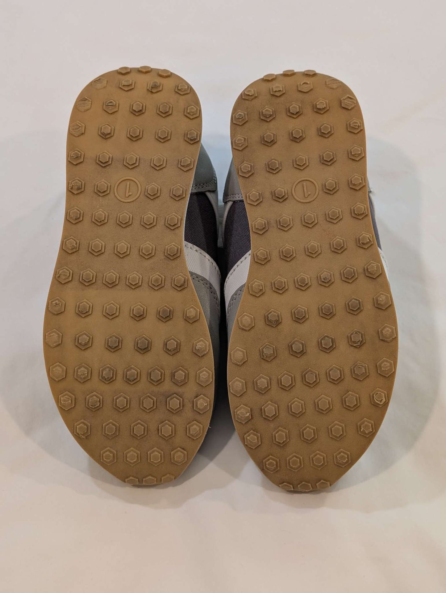 Size 1, Cat & Jack, White & Grey Lace up Shoes , Shoes 1 (Kids:4-8yr)