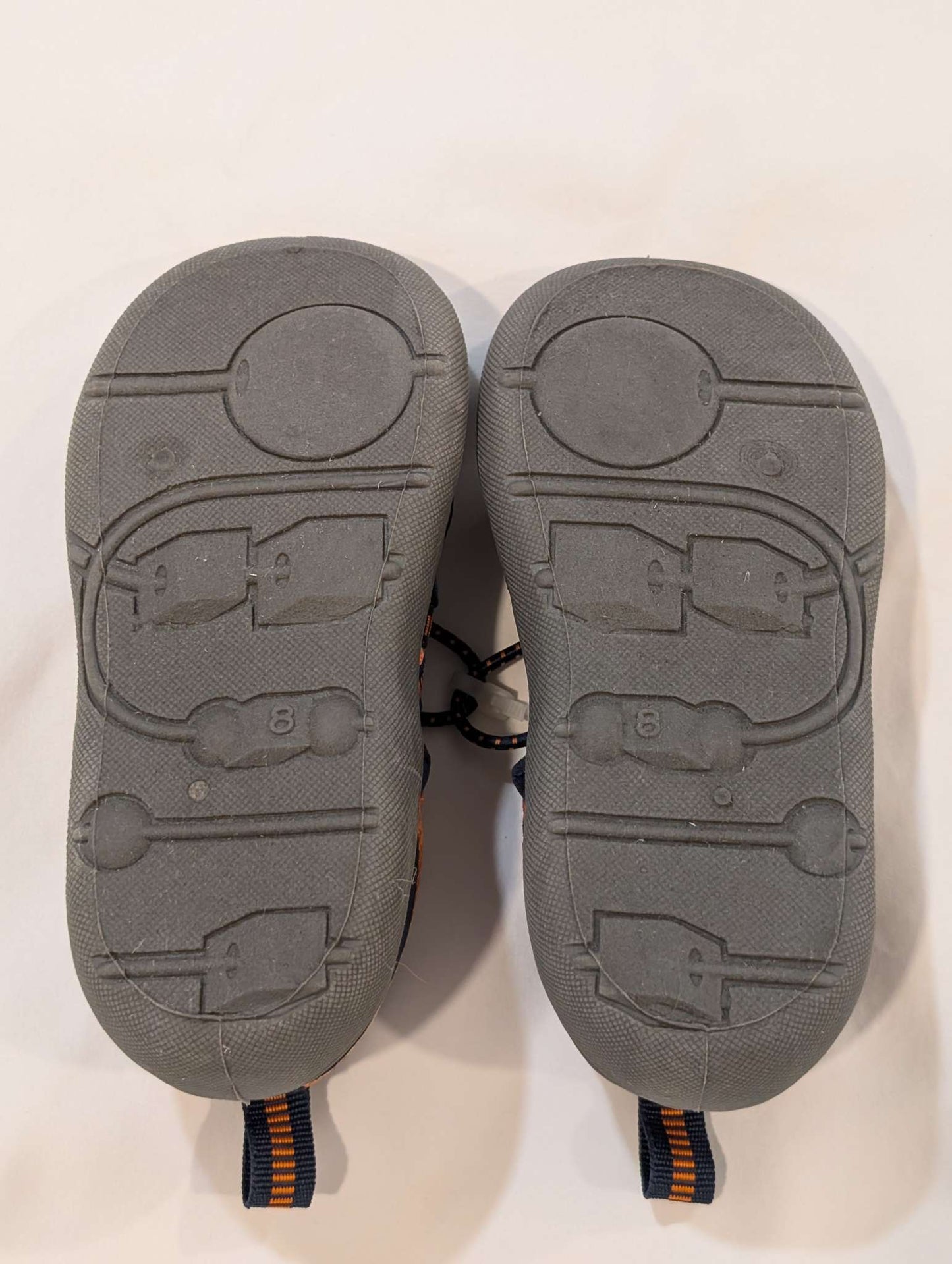 Blue & Orange Water Sandals with Covered Toe, Size 8, Shoes 8 (Toddler:2-4yr)