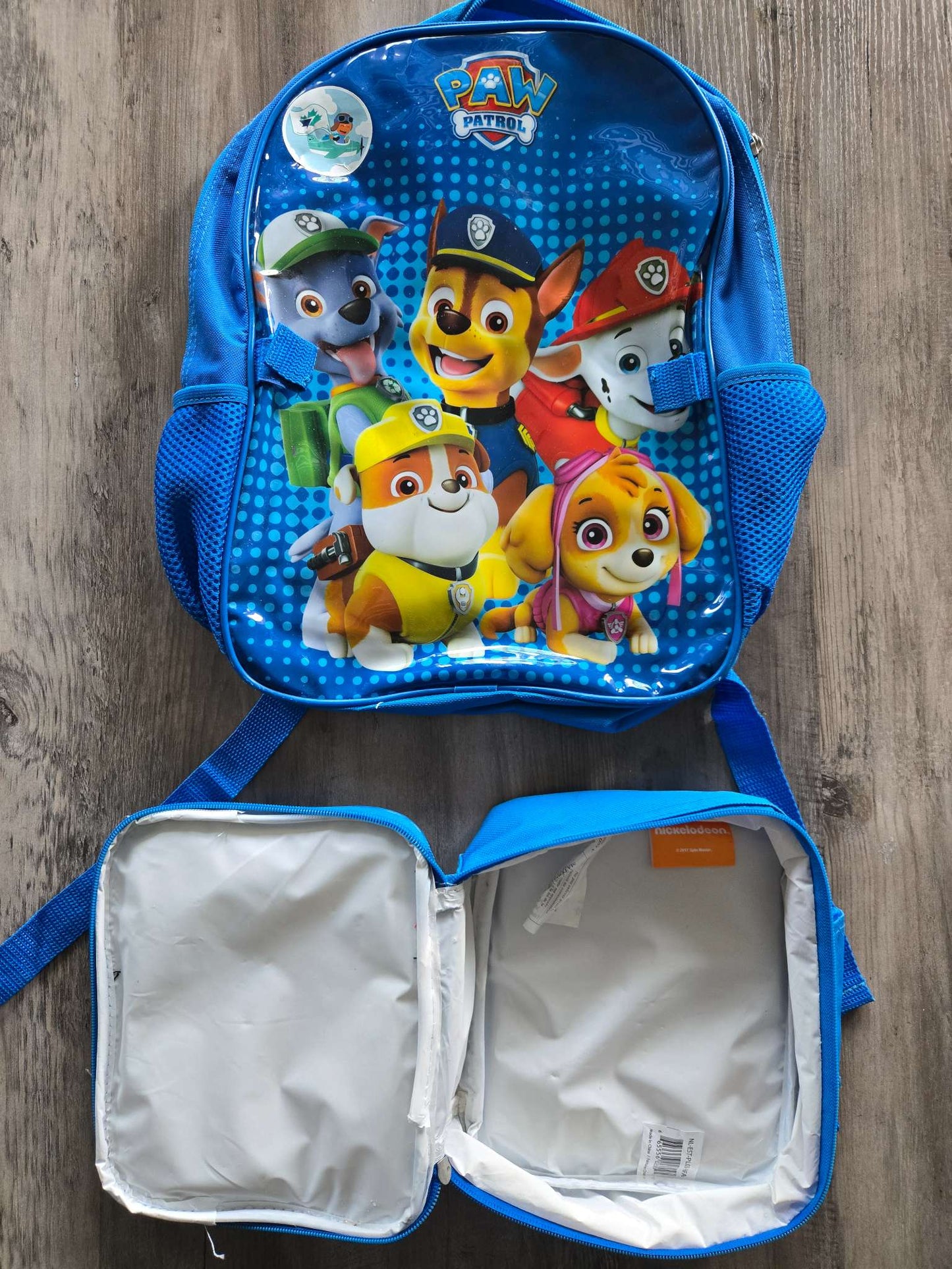 Paw Patrol backpack + lunch bag combo