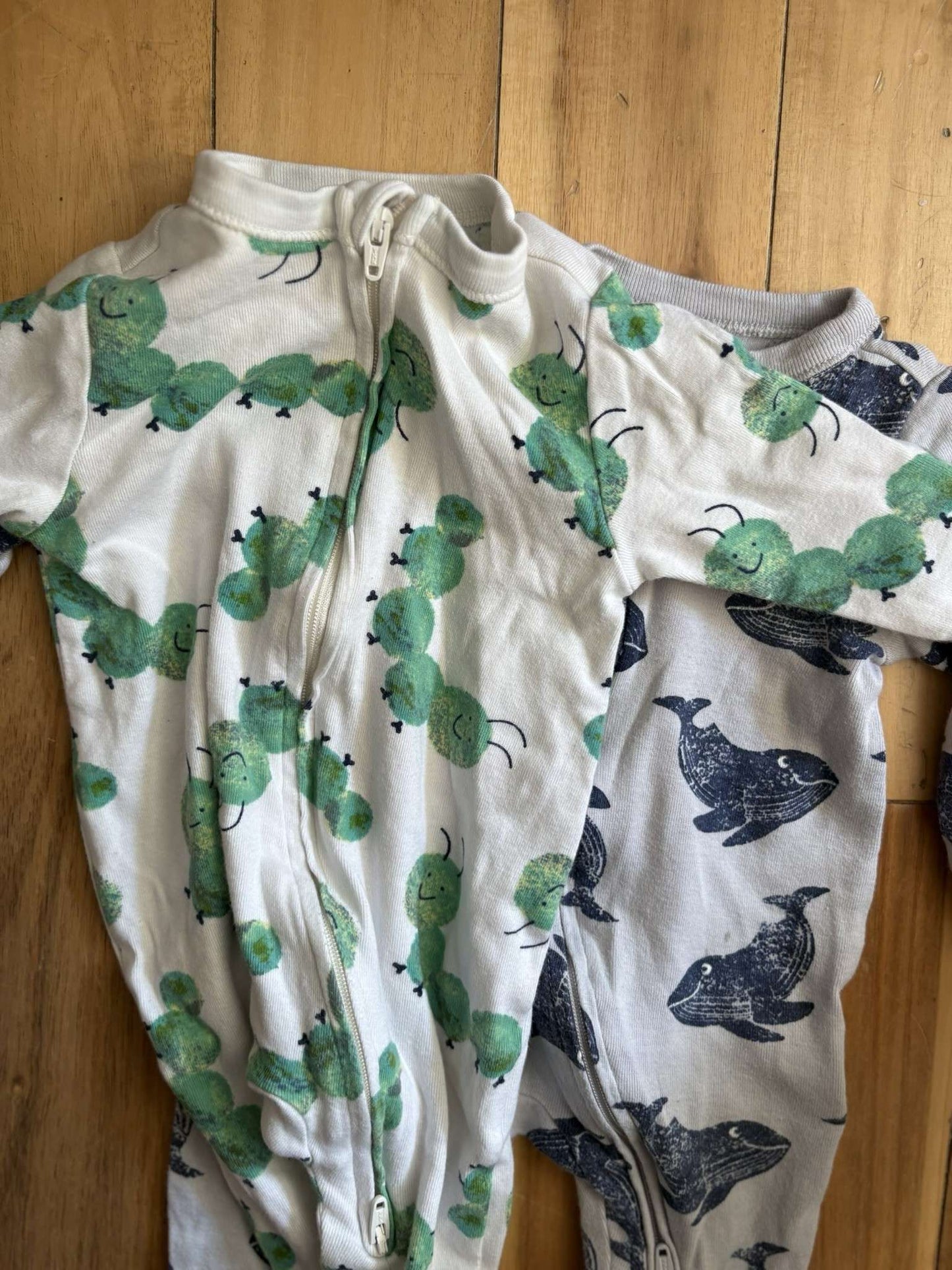 2 pack Old Navy 0-3Month Cotton Sleepers, Kids 3 Month (0-3M)