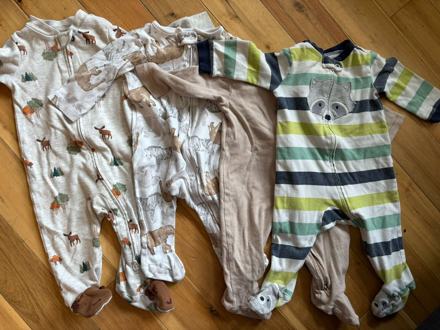 4 pack - Carter's 3-6M Cotton Sleeper, Kids 6 Month (3-6M)