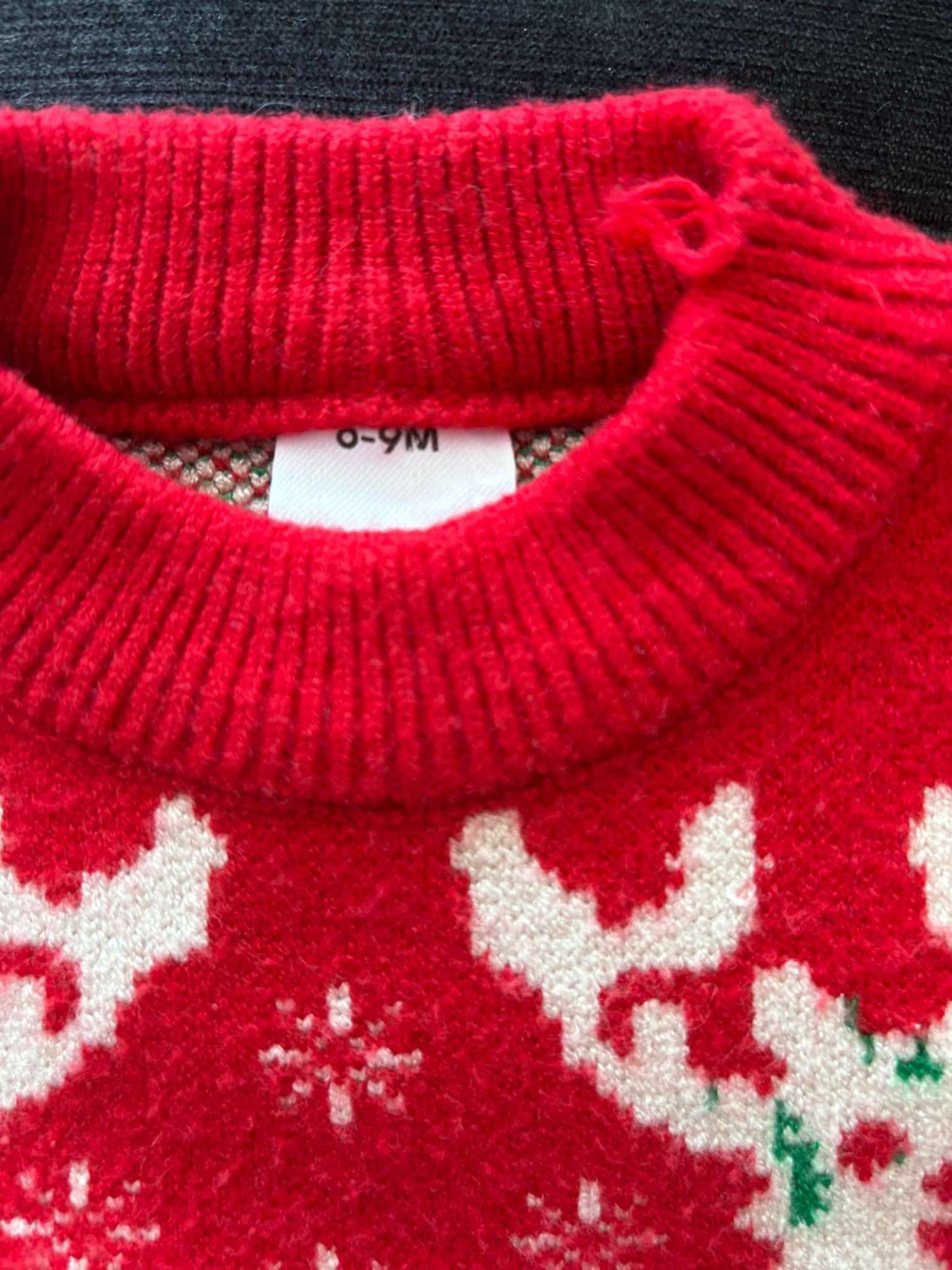 Knit Christmas Sweater 6-9M, Kids 9 Month (6-9M)