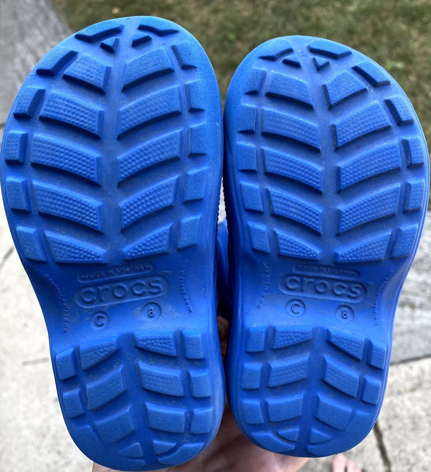 Crocs size 8c rain boots, Blue, Shoes 8 (Toddler:2-4yr)