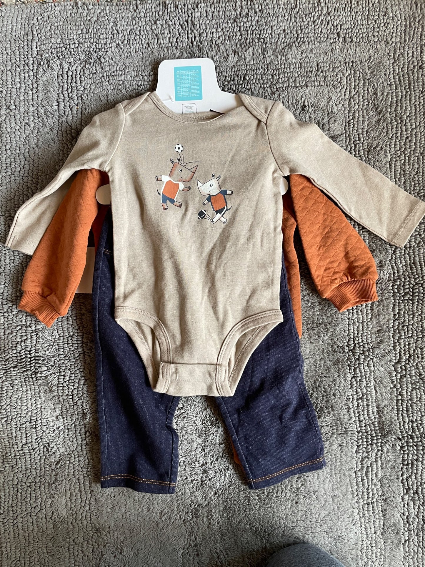NWT 9 month Pekkle boys 4 piece sports theme set , Kids 9 Month (6-9M)