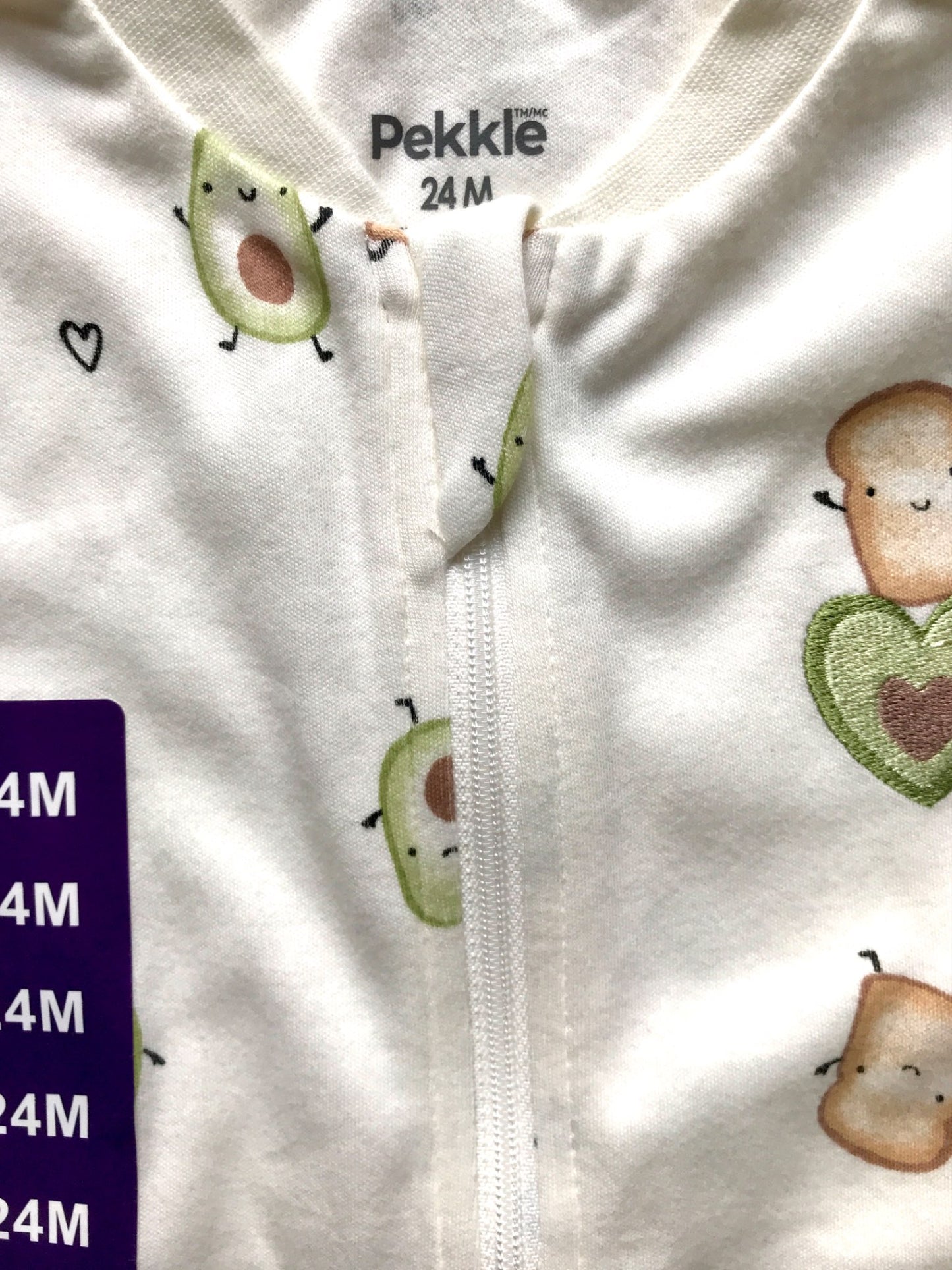 NWT Pekkle Zip Footed Sleeper, Retails $8.99, Kids 24 Month (18-24M)