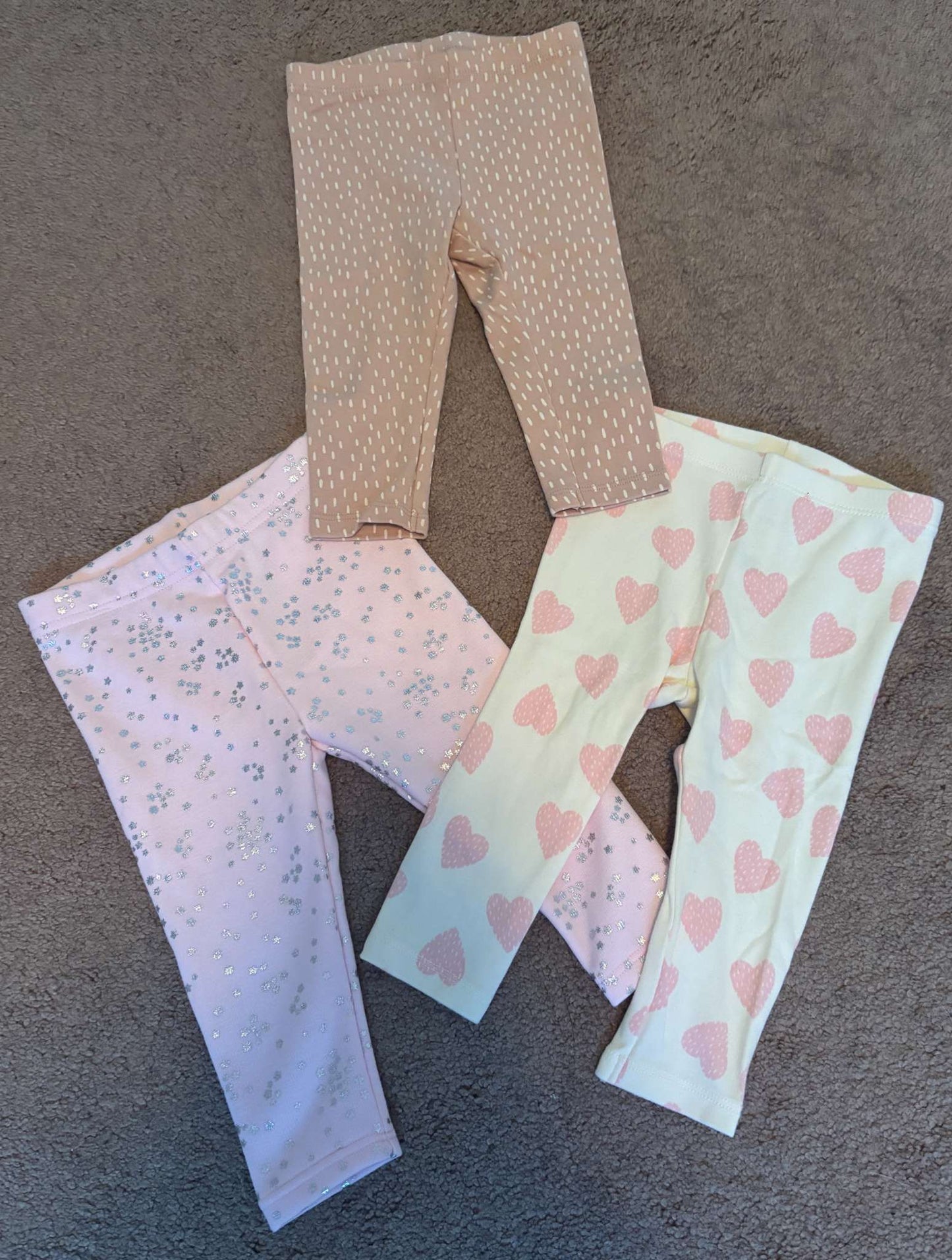 3 pairs of Leggings, Kids 12 Month (9-12M)
