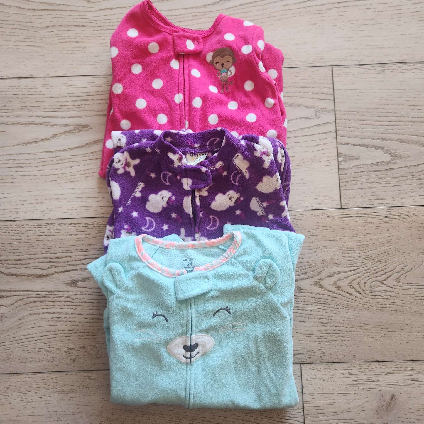 2T fleece sleeper pjs , Kids 2T