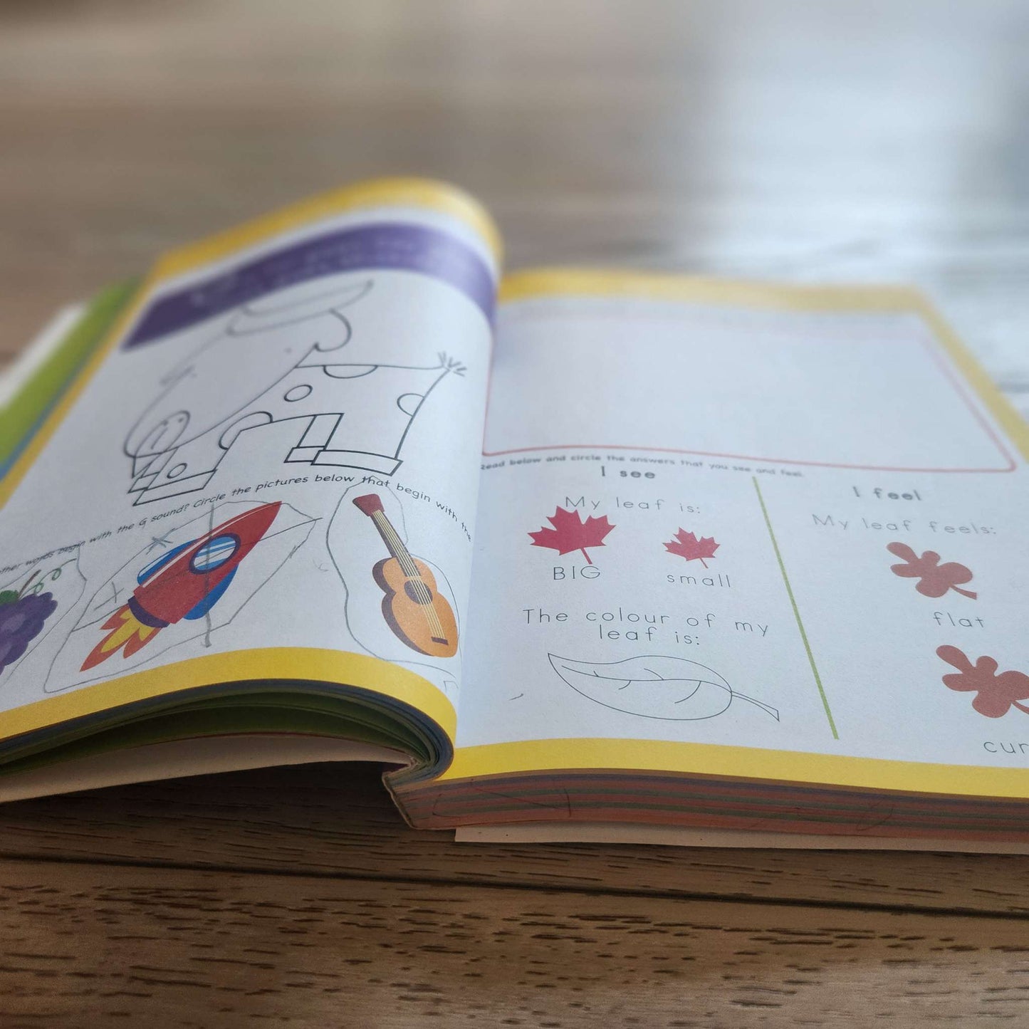 Kindergarten workbook + Sight Word flash cards