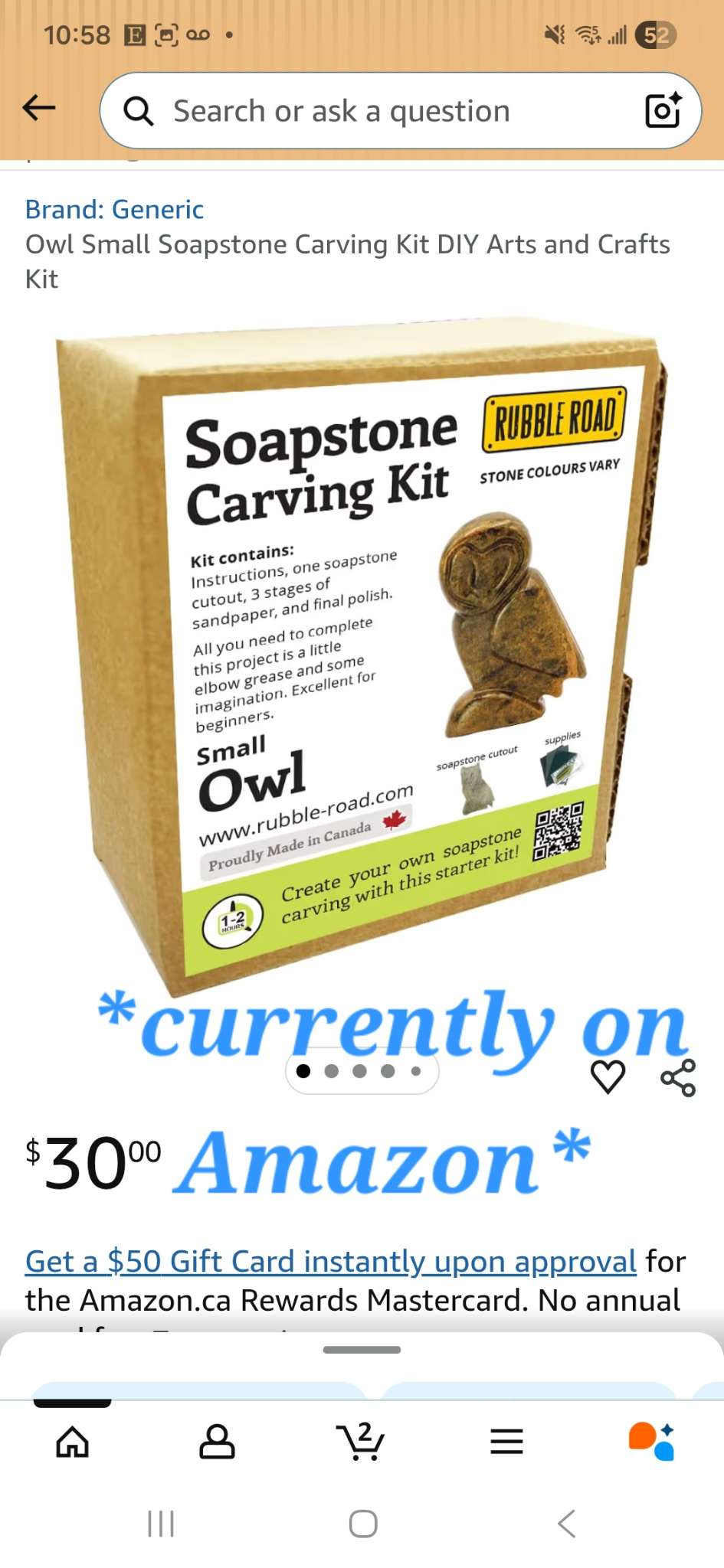 Soapstone Carving kit, brand new