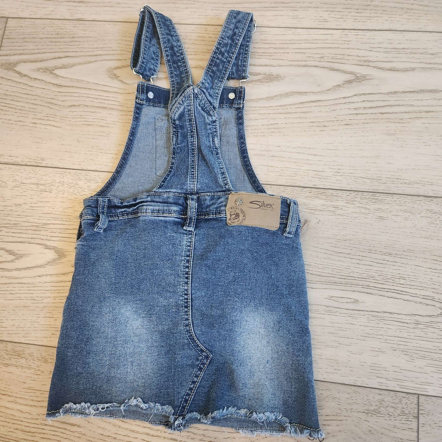 5T girls, Silver jean dress, Kids 5/5T