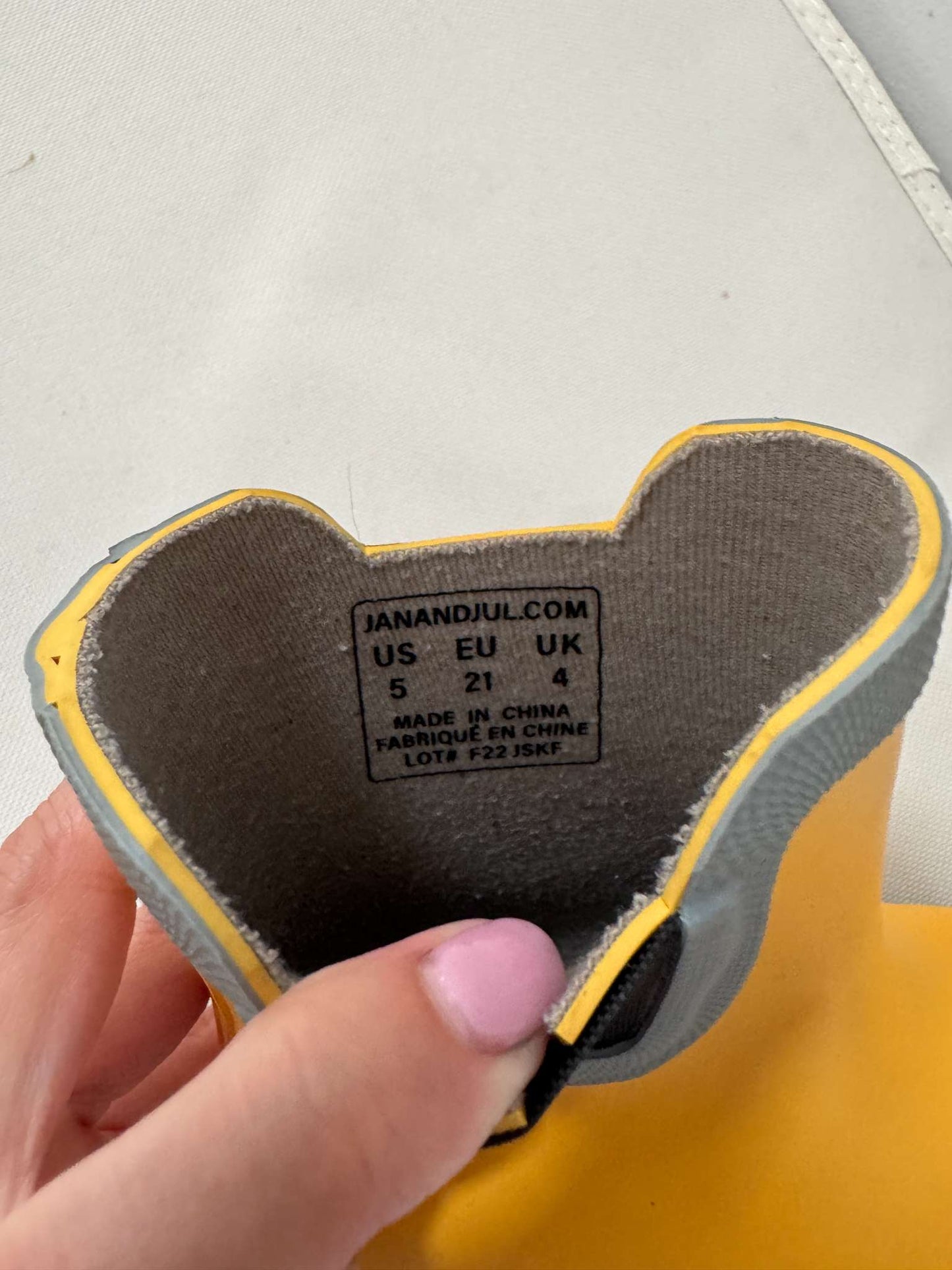 Jan & Jul Yellow Rain Boots Size 5 (MSRP 53.99), Shoes 5 (Walkers:12-24 mth)