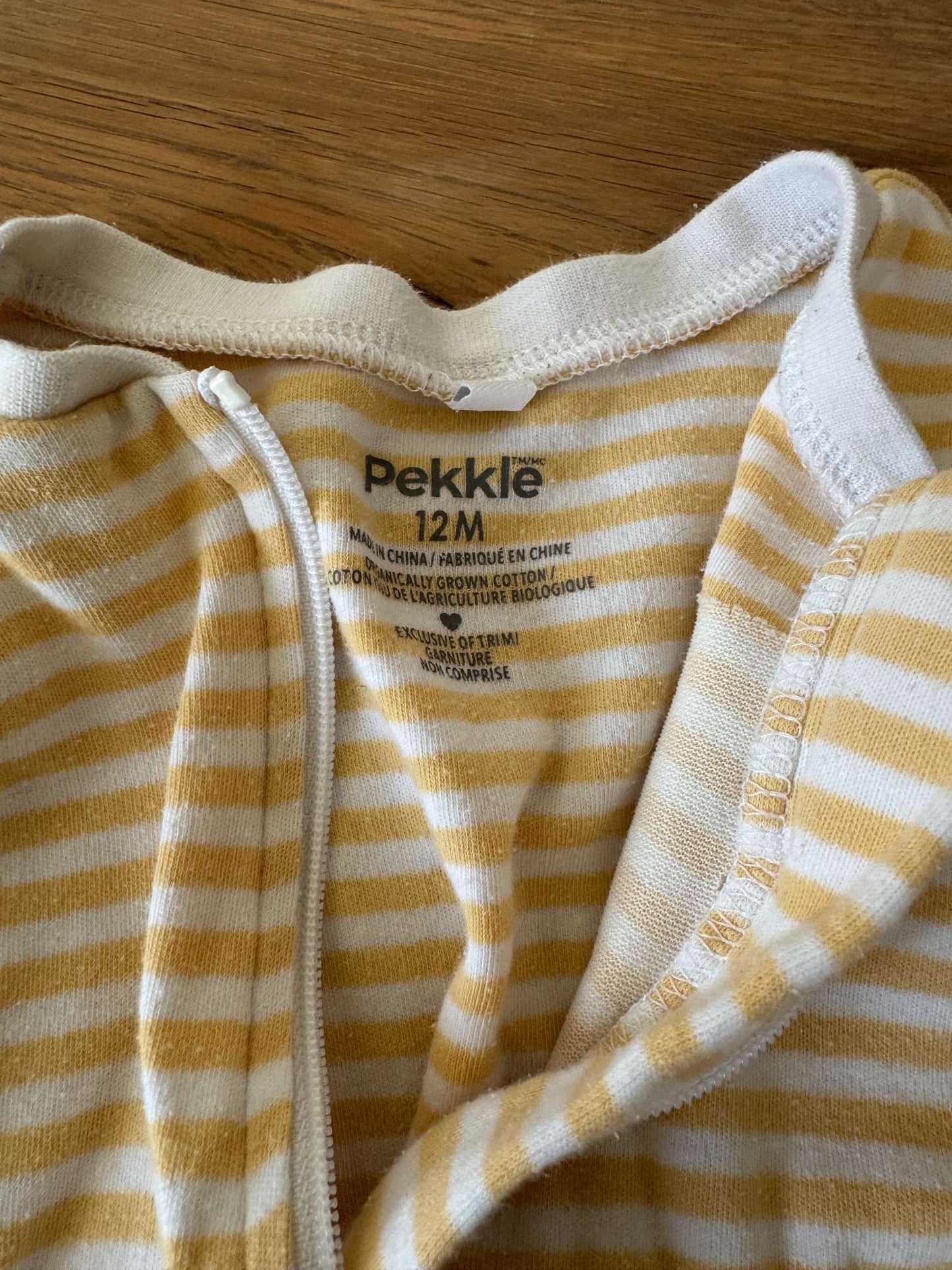 2-Pack Pekkle Footed Pajamas Bundle 12M (MSRP $8.99 each) - Stripes & Balloons, Kids 12 Month (9-12M)