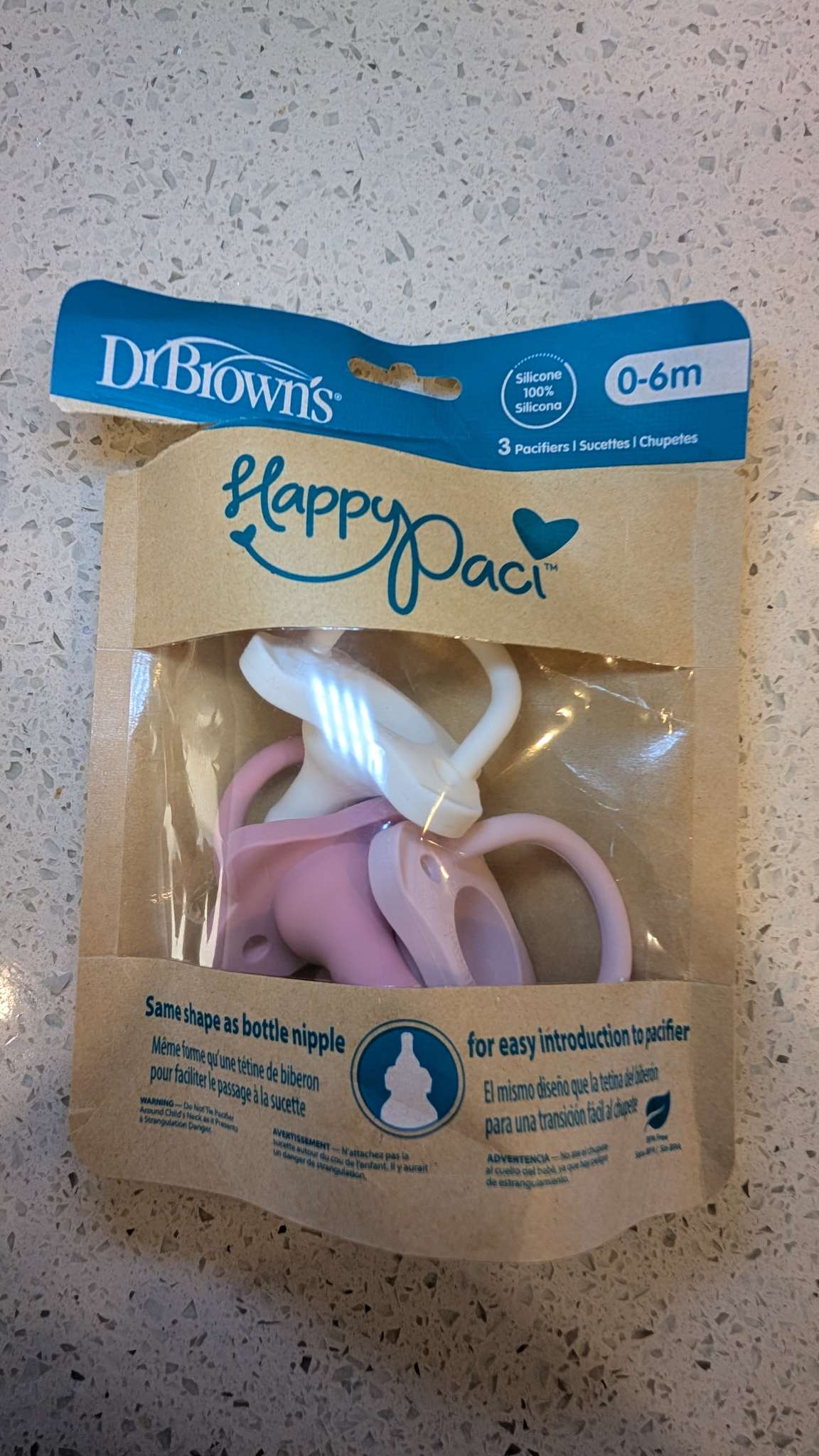Dr Brown's Pacifier 3 pack + Straps