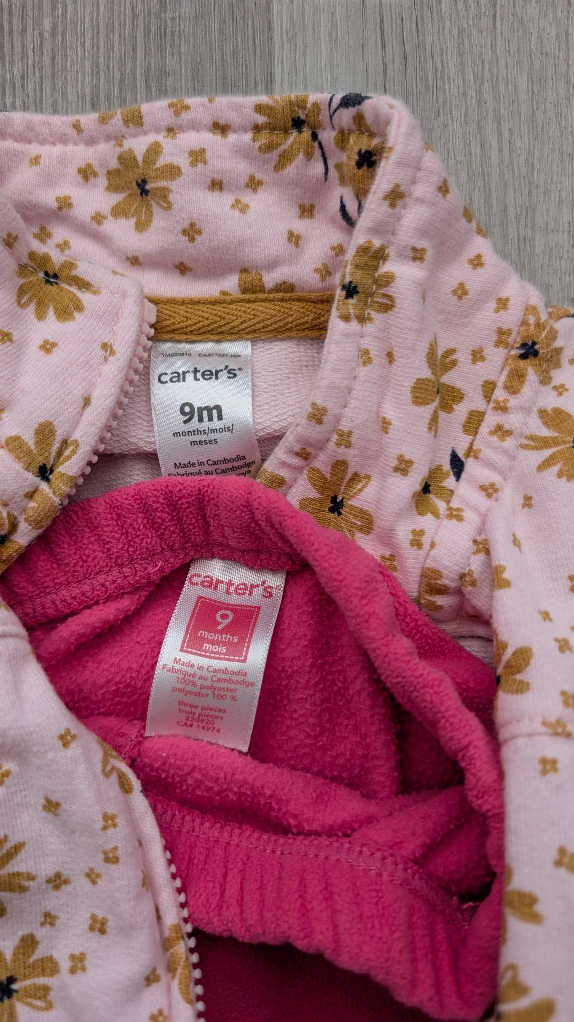 Carter's 9m Pink set, Kids 9 Month (6-9M)