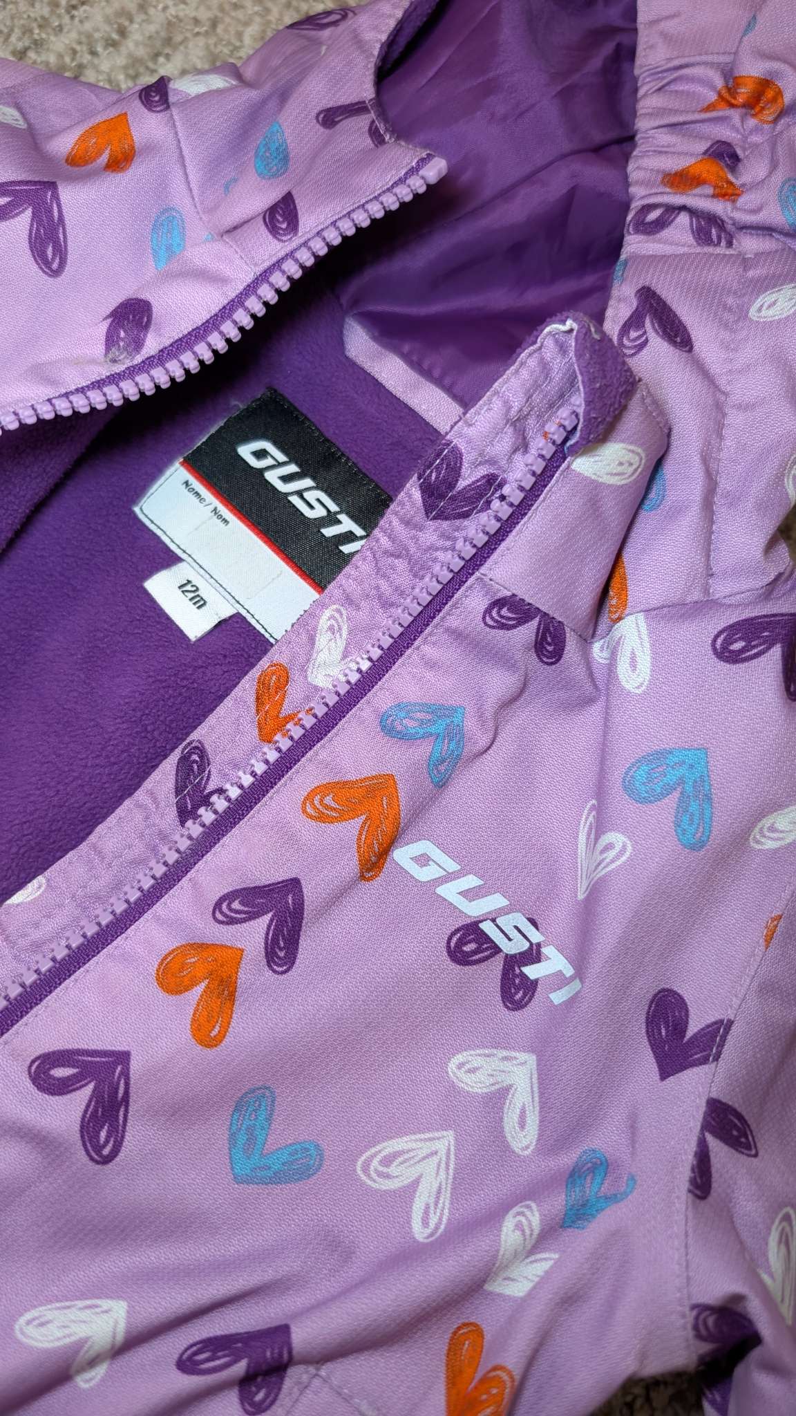 Gusti Fleeced lined Raincoat Windbreaker 12m+, Kids 12 Month (9-12M)