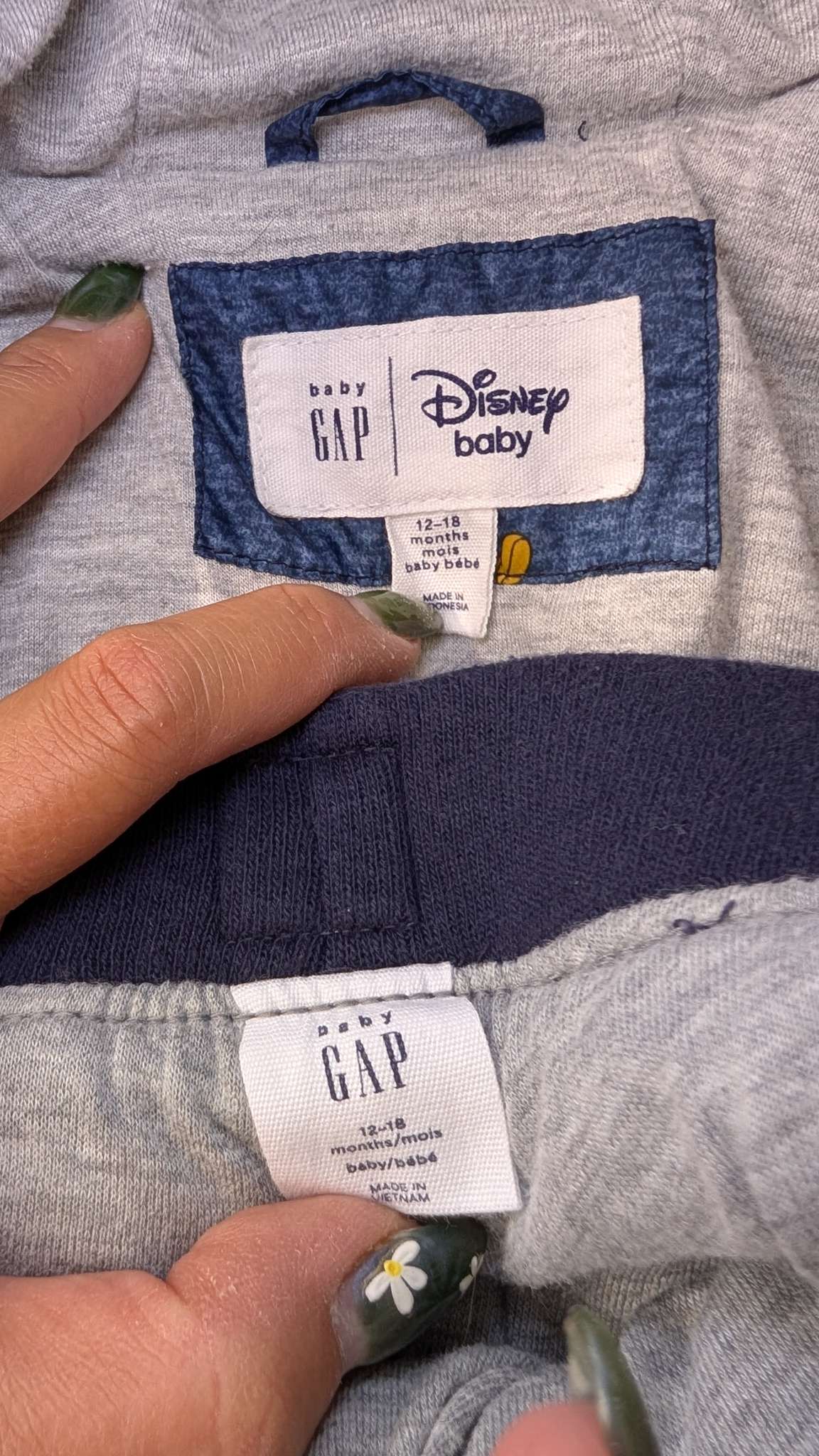 Down filled Baby GapxDisney Jacket+ Puffer Pant 12-18m, Kids 18 Month (12-18M)