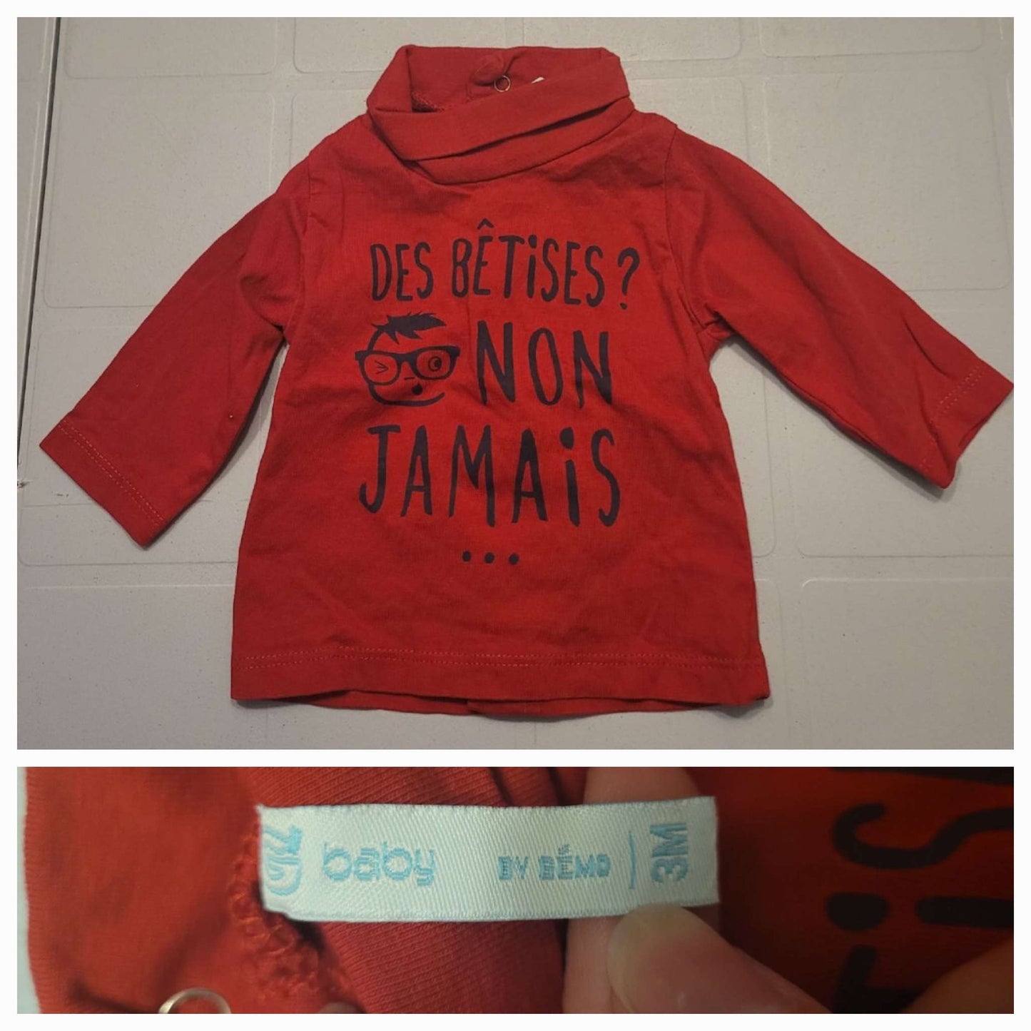 4 longs sleeves tshirt, Kids 3 Month (0-3M)
