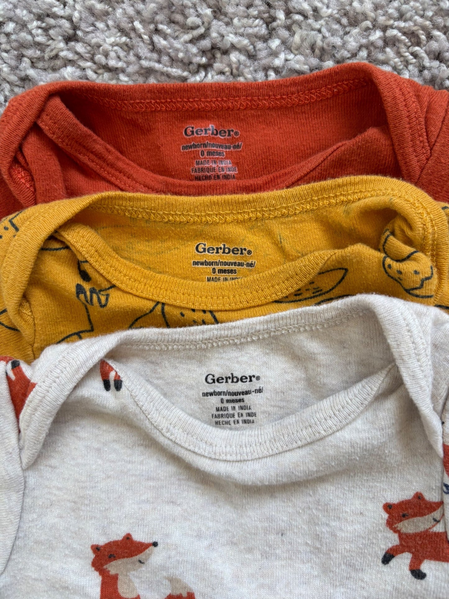 Gerber Fox Onesies, Kids Newborn