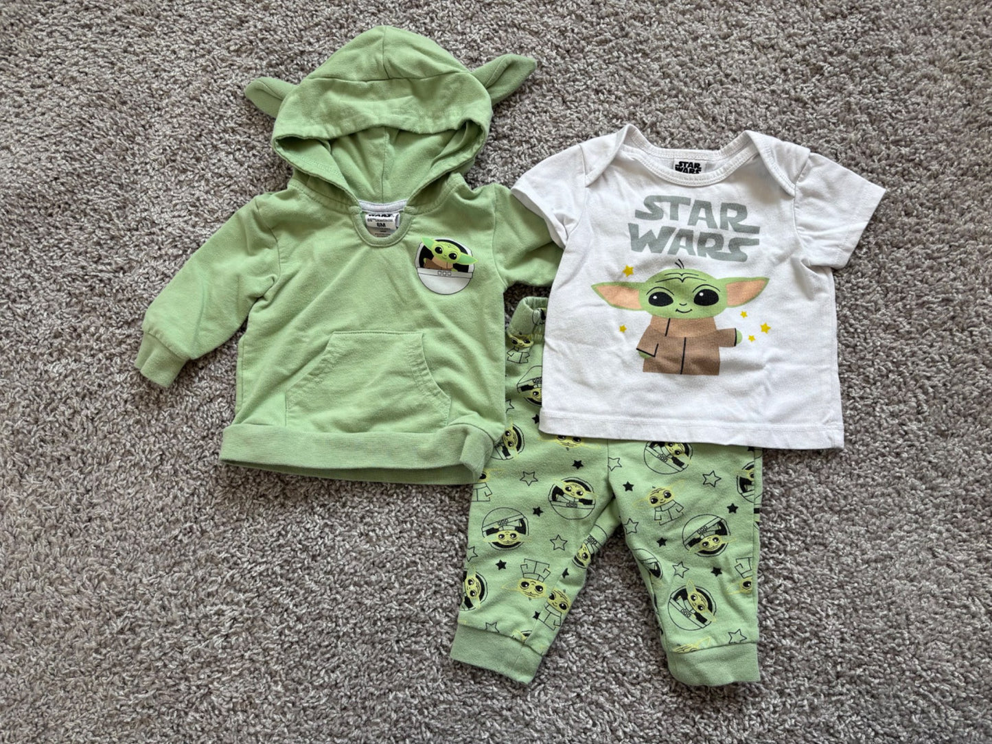 Star Wars Grogu Outfit Set, Kids 6 Month (3-6M)