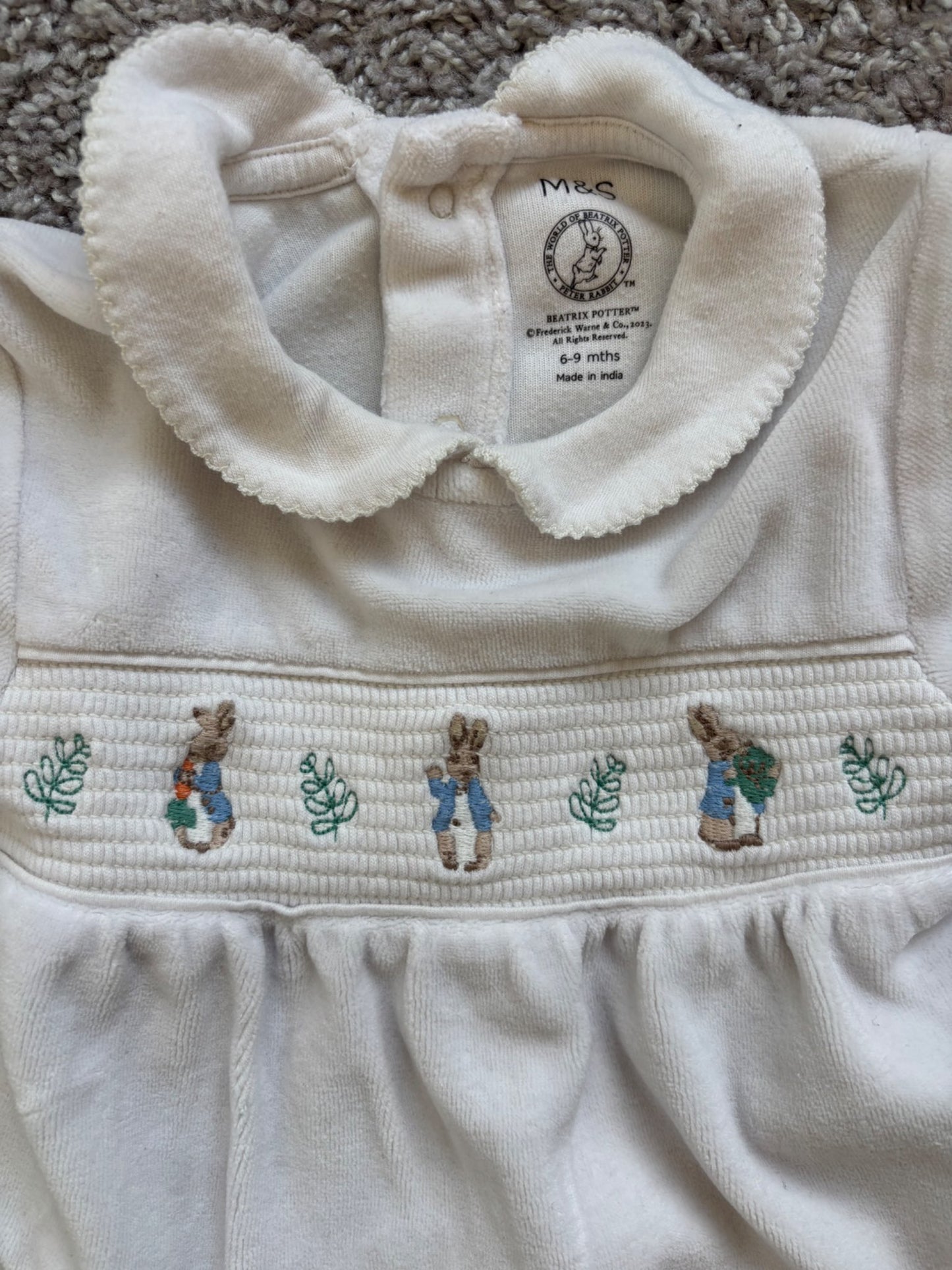 Beatrix Potter Velvet Footed Sleeper, Kids 9 Month (6-9M)