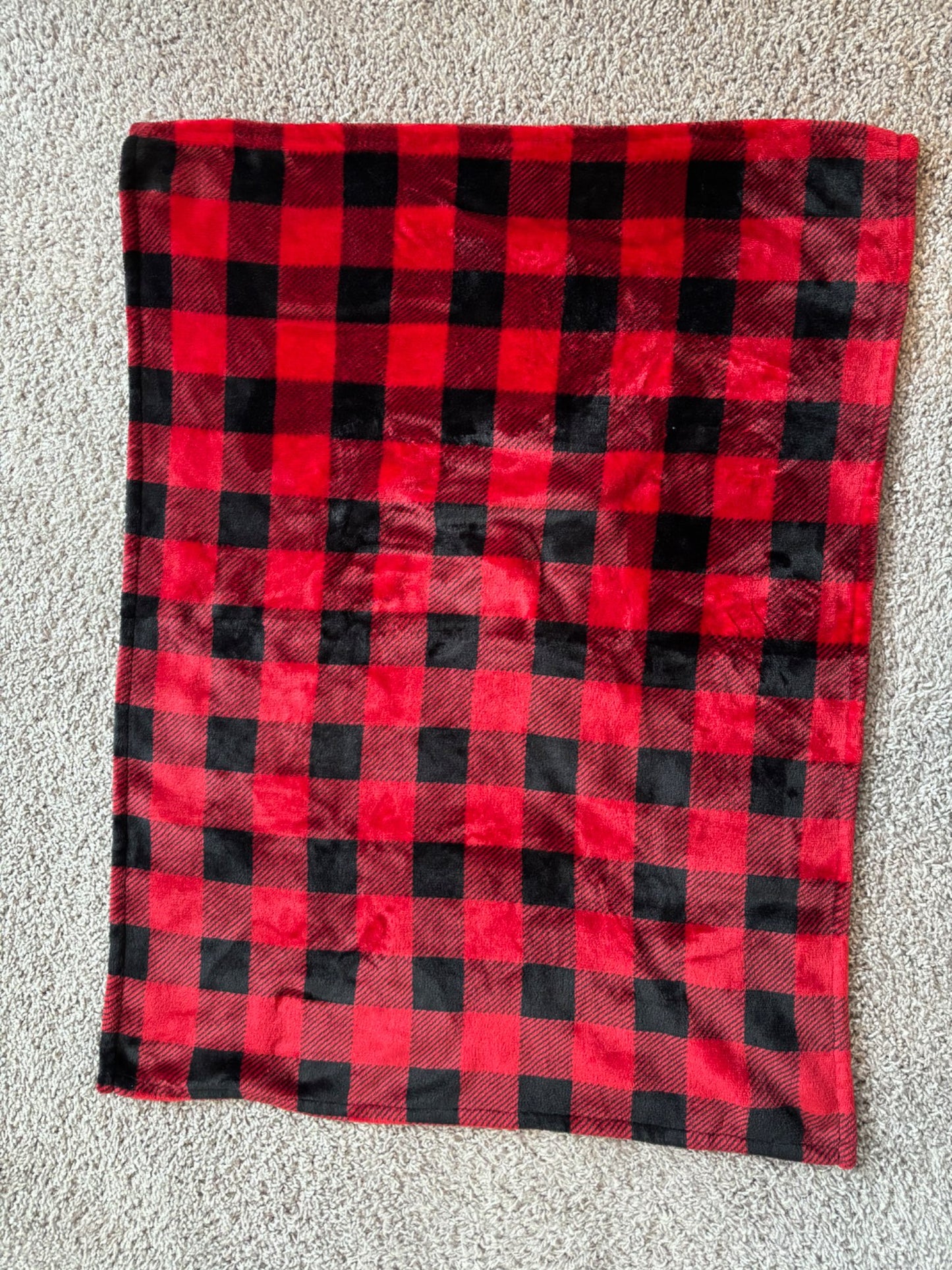 Red Plaid Baby Blanket