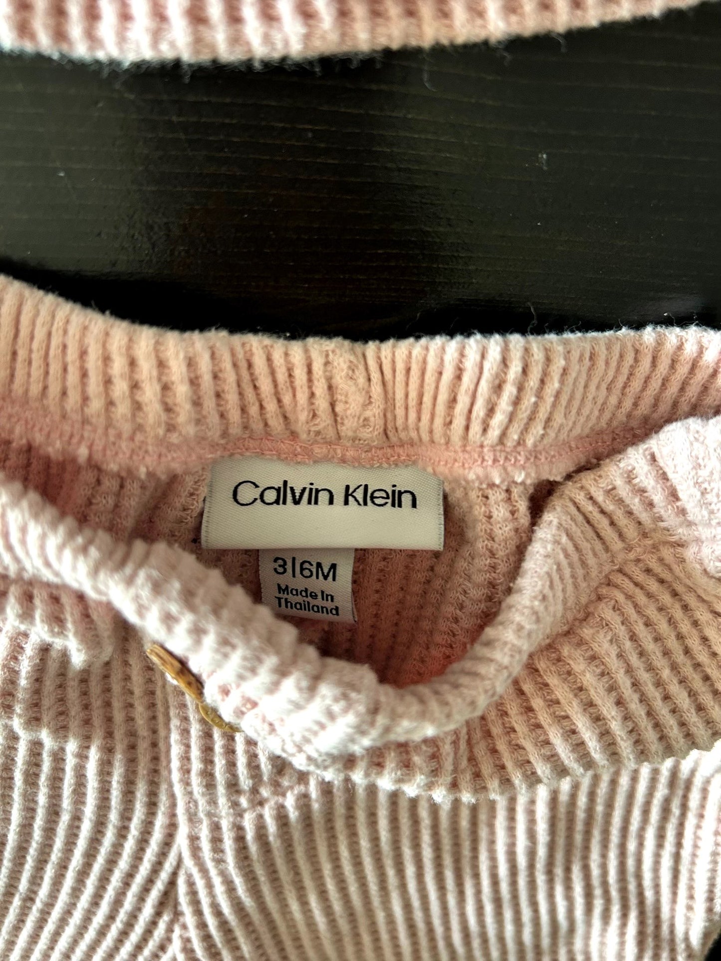 Calvin Klein Baby Girl Matching Set Outfit Pink 3-6 Months, Kids 6 Month (3-6M)