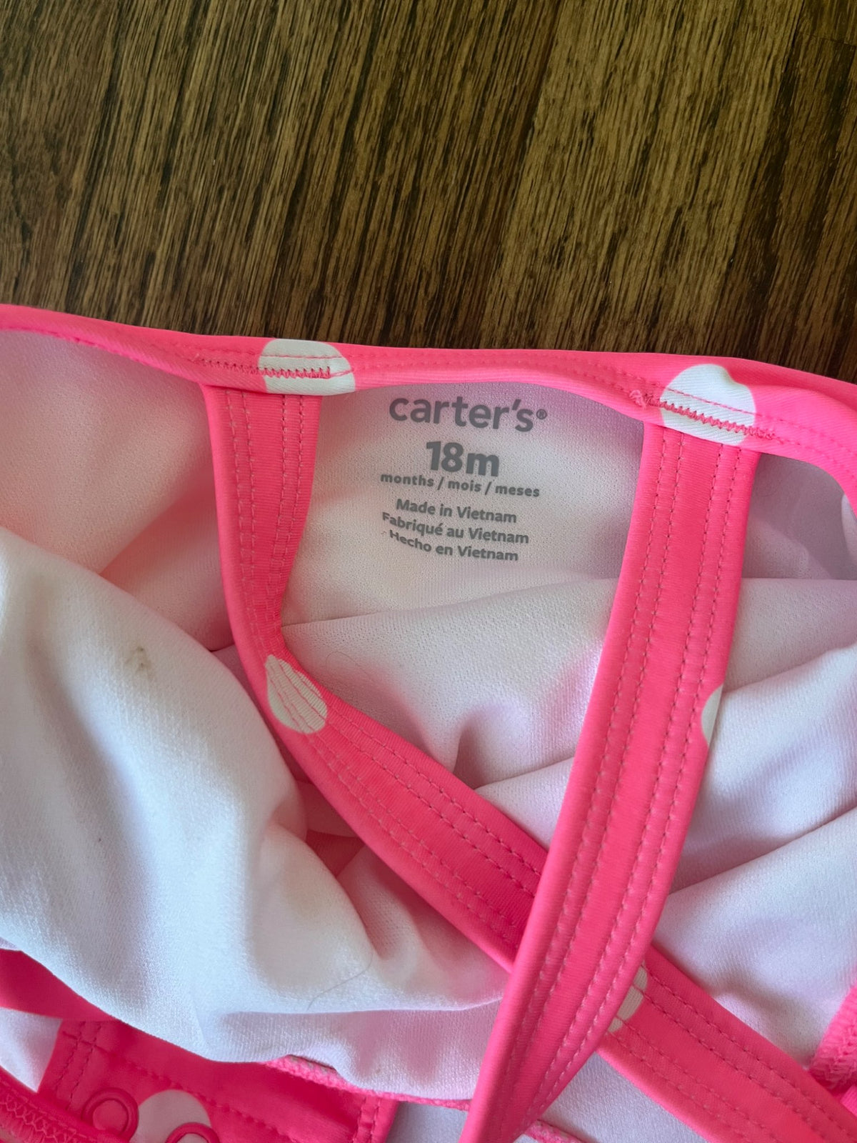 Carter’s Pink Polka Dot Bathing Suit 18M EUC, Kids 18 Month (12-18M)