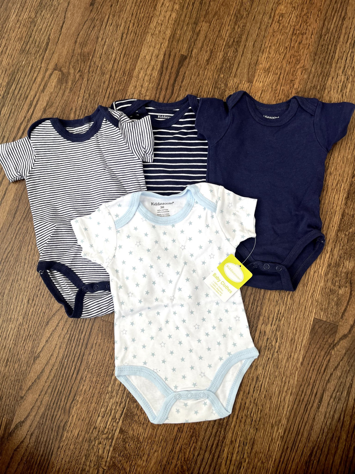 Set of 4 Onesies(Blue) 3M EUC, Kids 3 Month (0-3M)