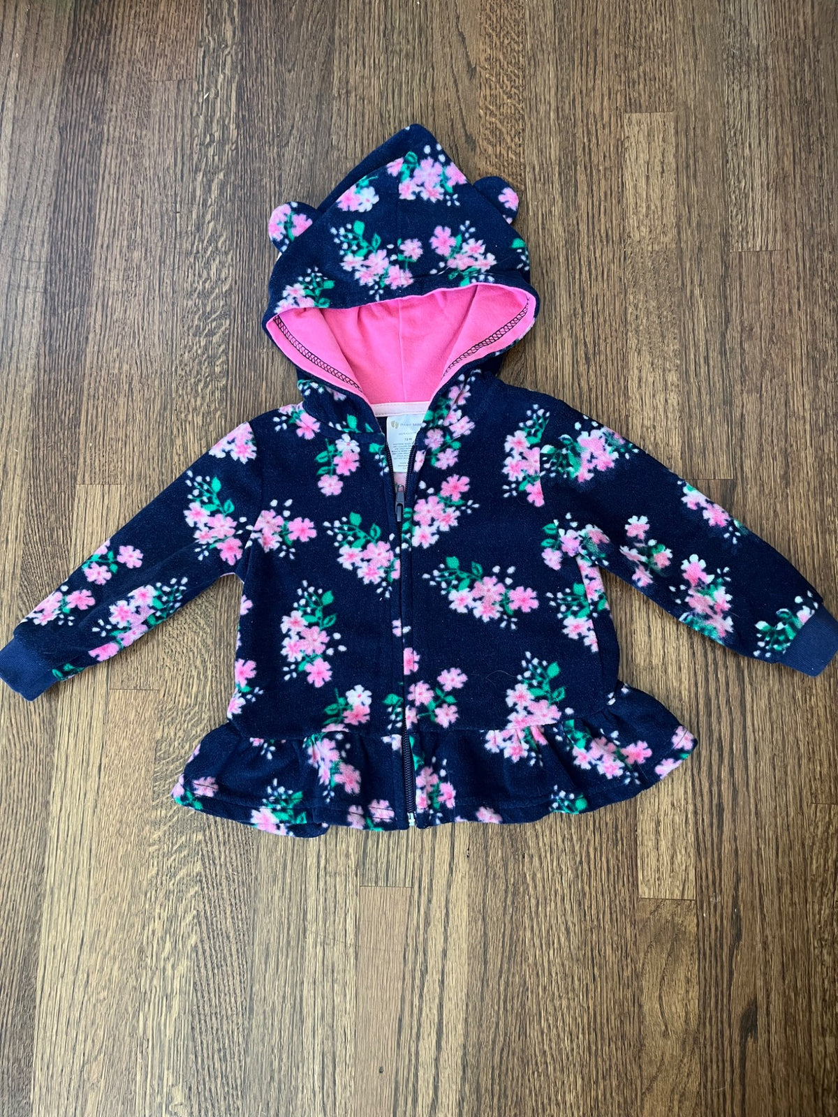 Floral Fleece Hoodie VGUC 12M, Kids 12 Month (9-12M)