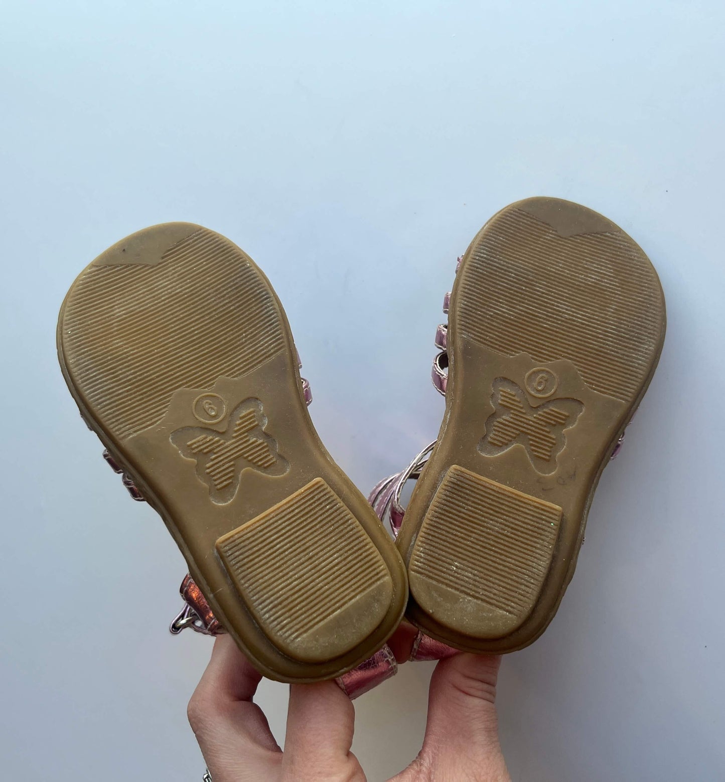 Madelyn Gladiator Sandal - Metallic Pink (Size 6), Shoes 6 (Walkers:12-24 mth)