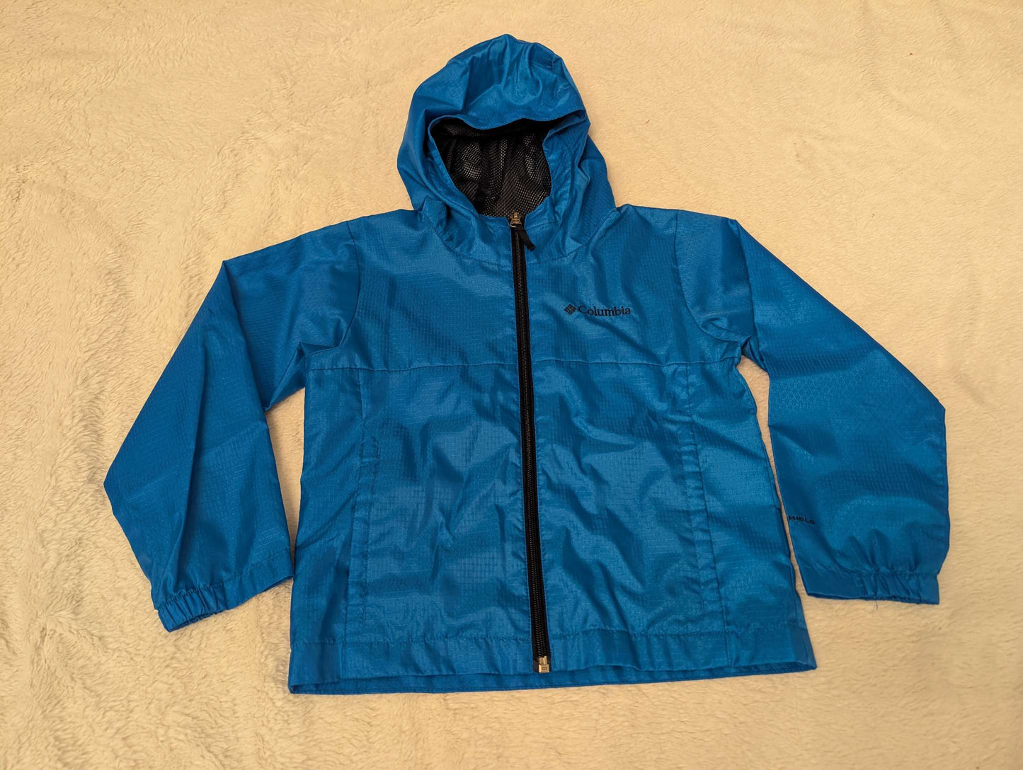 Columbia Boys Blue Rain Jacket - Size XS ( 4/5), Kids 5/5T (extra small)