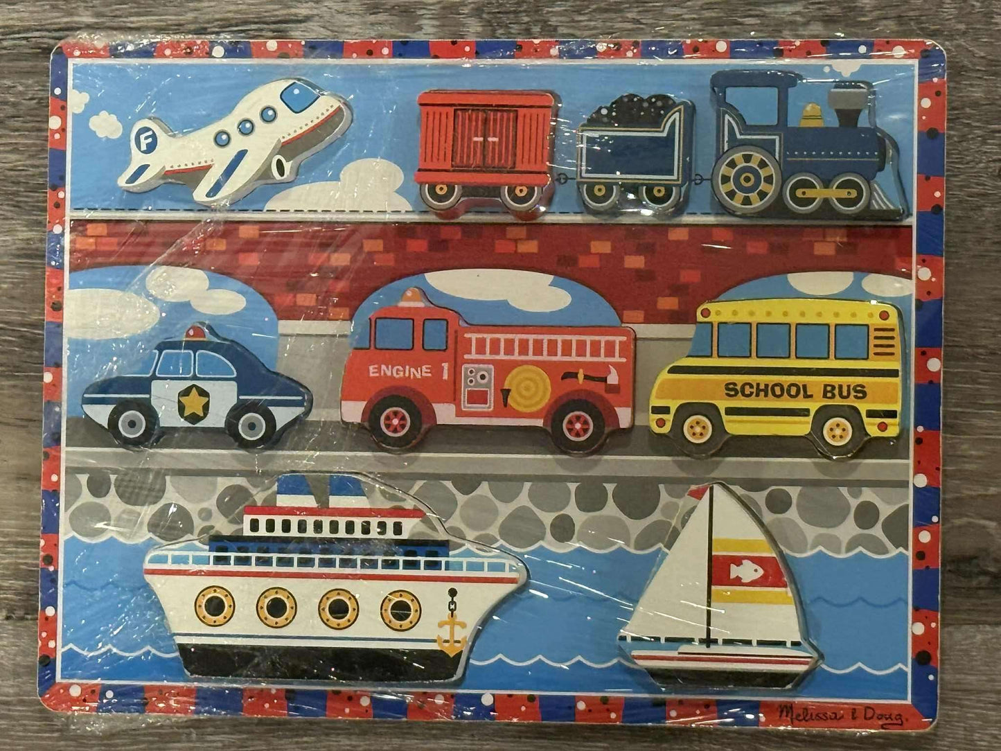 Melissa & Doug - Wooden Vehicles Puzzle