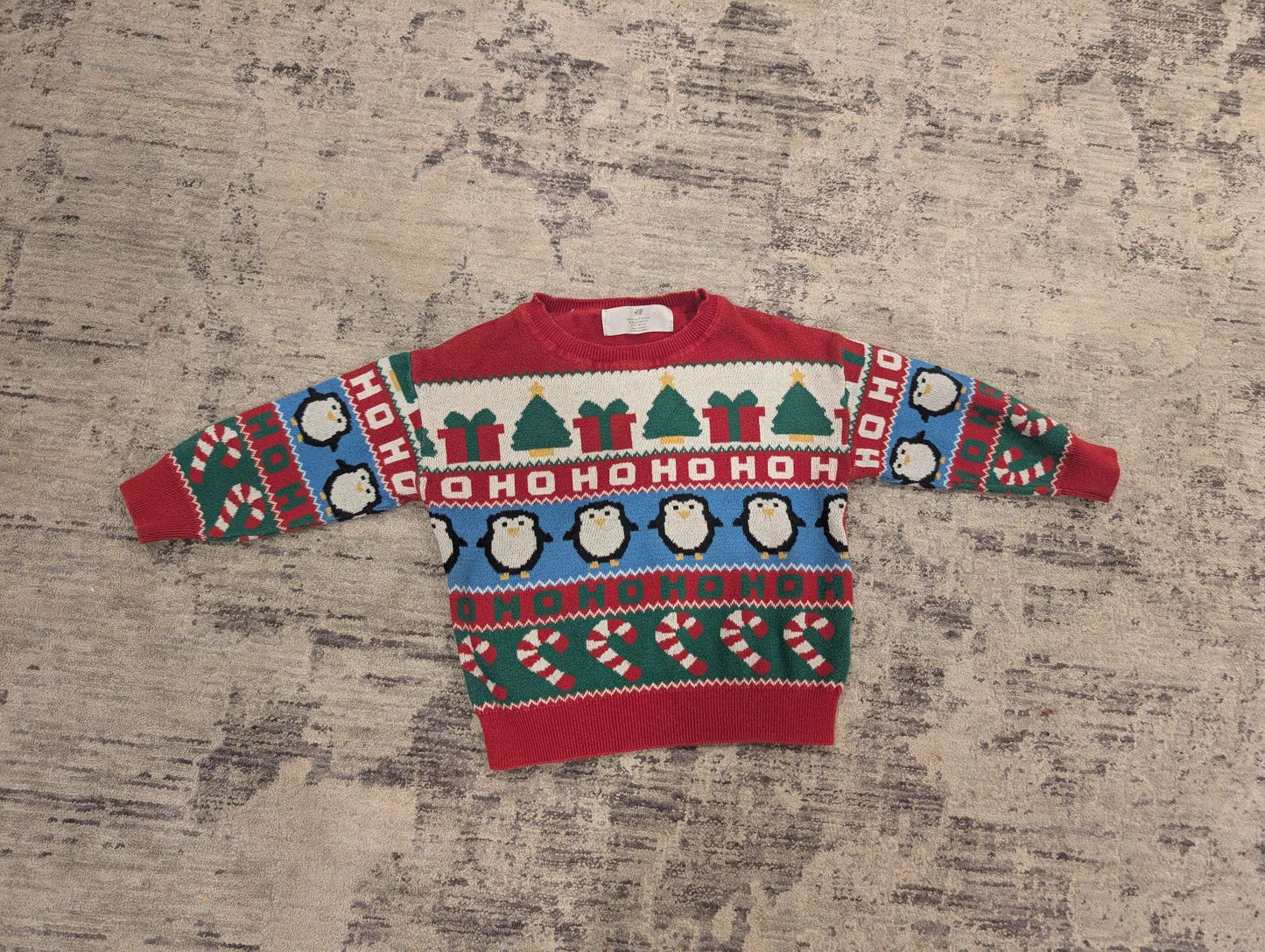 H&M 2T - Christmas Ho Ho Ho Penguin Sweater. , Kids 2T