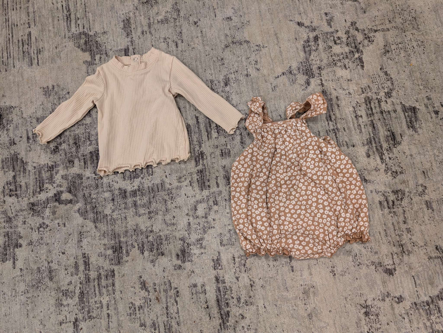 Rylee & Cru bubble romper bodysuit + Tu undershirt. 3-6 months , Kids 6 Month (3-6M)